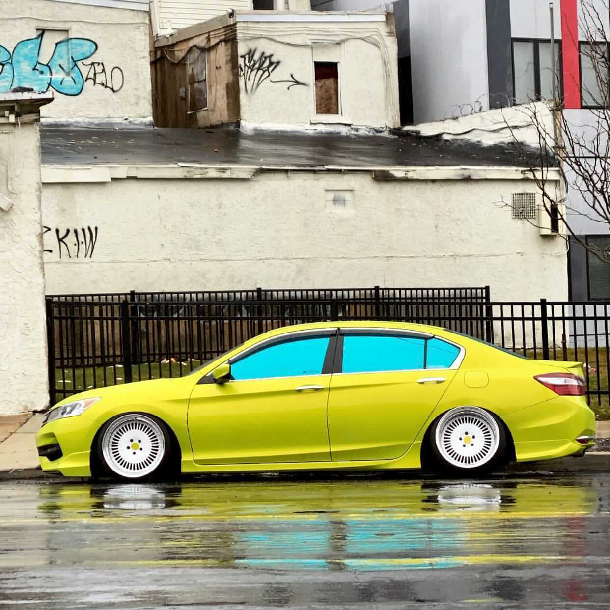 Car with premium color tint for enhanced style, privacy, and UV protection