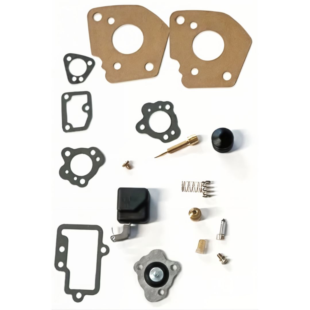 Daihatsu Hijet Van S100V, S110V (1994–1998) carburetor rebuild kit with OEM-style gaskets, diaphragm, float bowl, needle valve, jets, springs, O-rings, and mounting hardware – Carburetor Rebuild Kits collection.