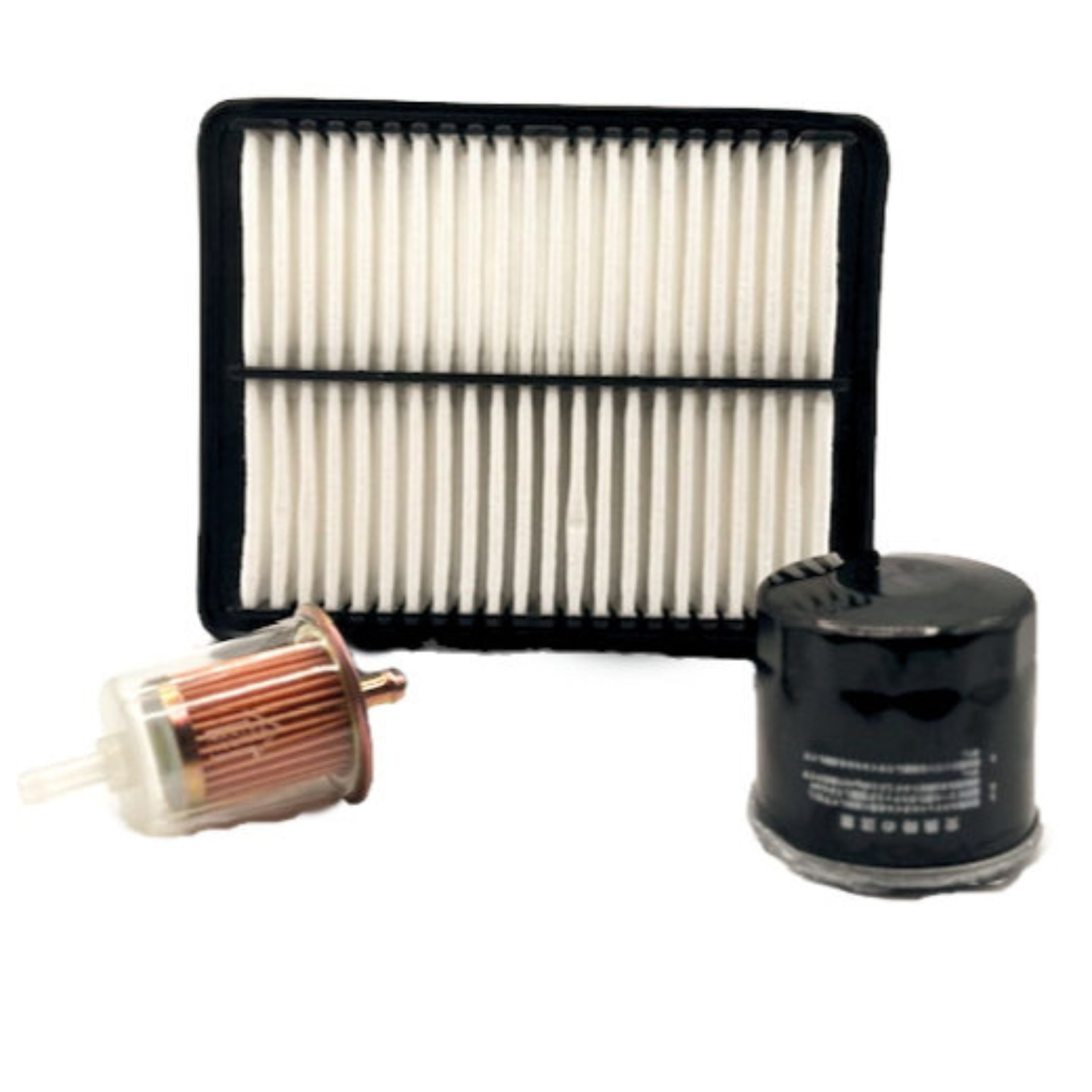 Mitsubishi Minicab filter kit including premium air filter, fuel filter, and oil filter, compatible with models U41T-U42T, U43V-U44V, U61T-U62T, U61W-U62W