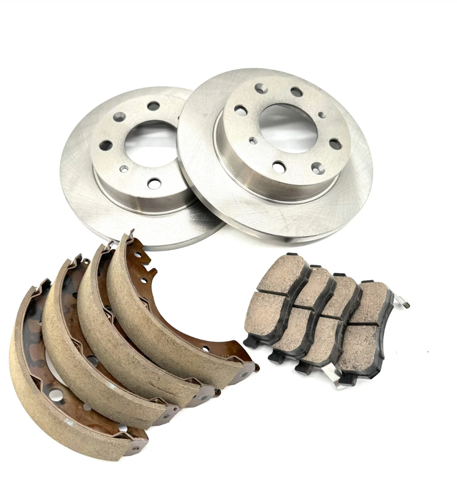 Complete brake kit for Honda Acty Van HH3, HH4 models (1990-1999), including brake rotors, pads, and shoes for optimal braking performance and reliability.