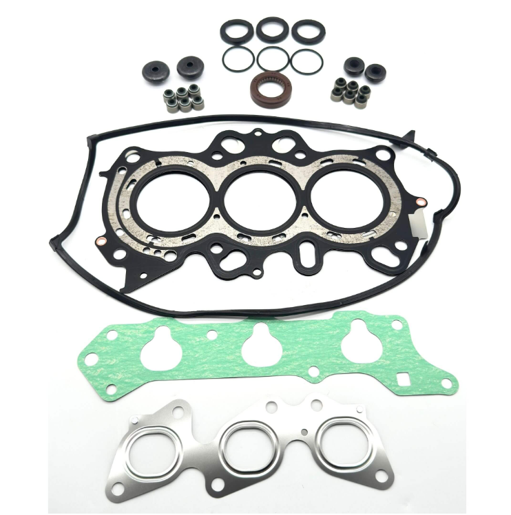 Comprehensive gasket replacement kit for Honda Acty HH5, HH6 models from 1999-2009, including head gaskets, oil seals, and valve stem seals, ensuring complete engine protection.