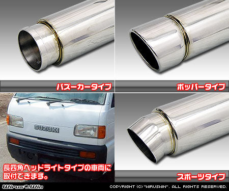 1. create aa highly seo optimzed search engine listing page title for this collection that is 60 characters max with spaces included and starts with Suzuki Carry Exhaust