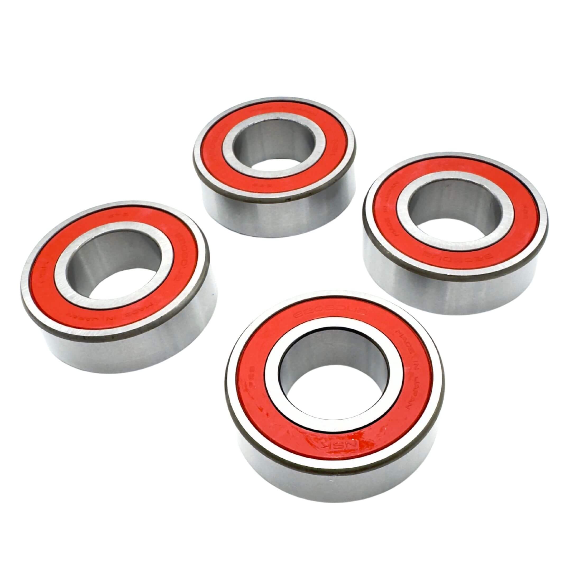 Front Wheel Bearing Complete Kit for Daihatsu Hijet and Atrai models (1988-1999) featuring durable red-sealed bearings for both driver and passenger sides.