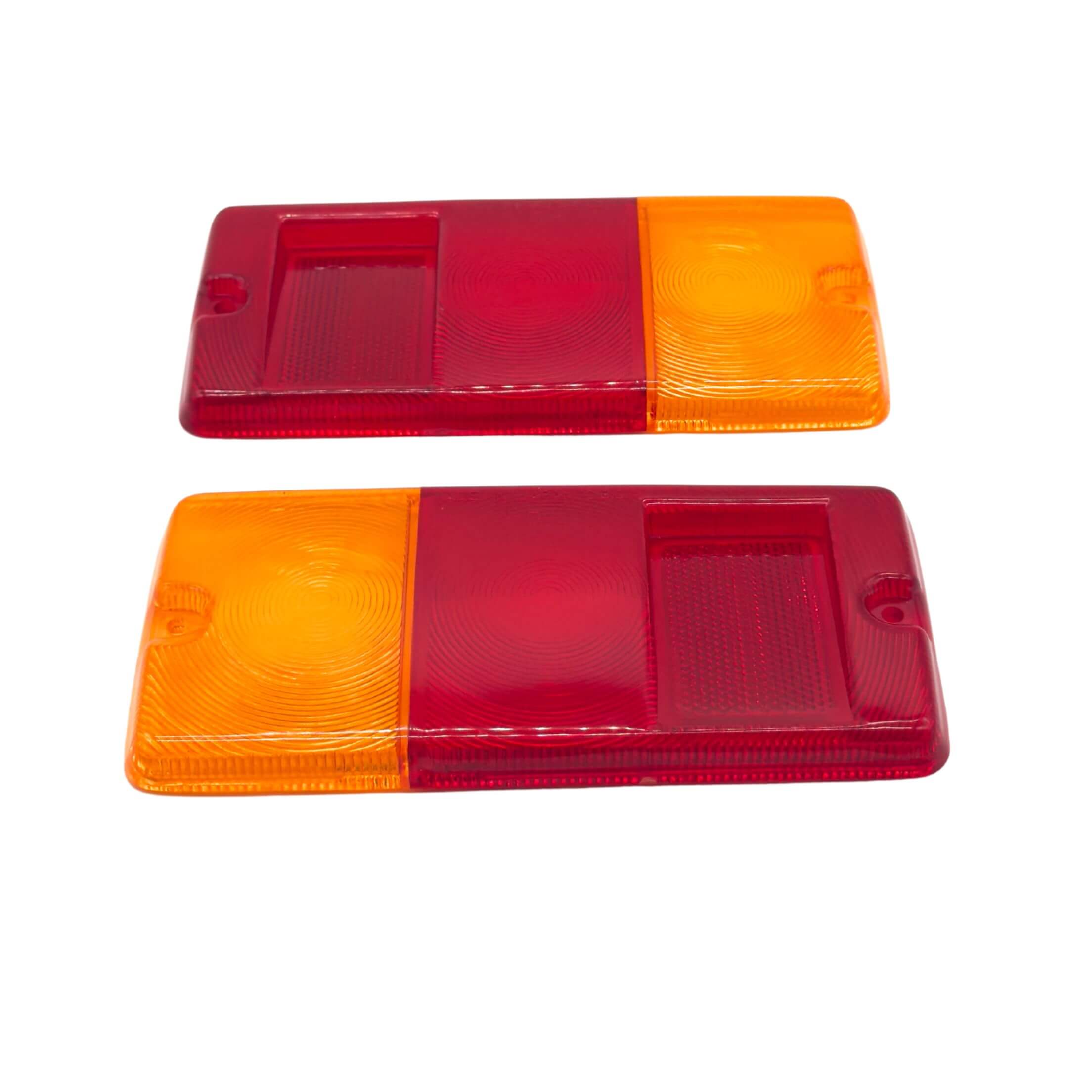 Tail Light Lens Cover Set for Daihatsu Hijet Truck S100, S110 Models (1994-1996) featuring red and amber sections for driver and passenger sides.