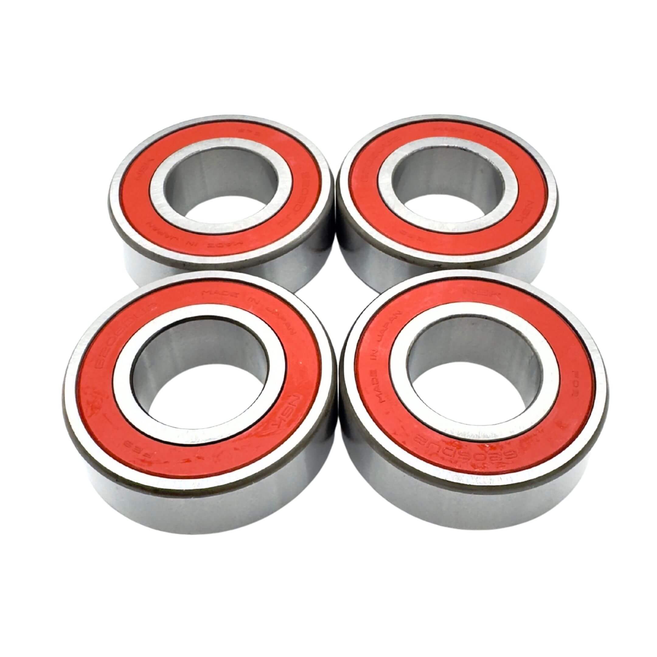 Front Wheel Bearing Complete Kit for Daihatsu Hijet and Atrai models (1988-1999) featuring durable red-sealed bearings for both driver and passenger sides.