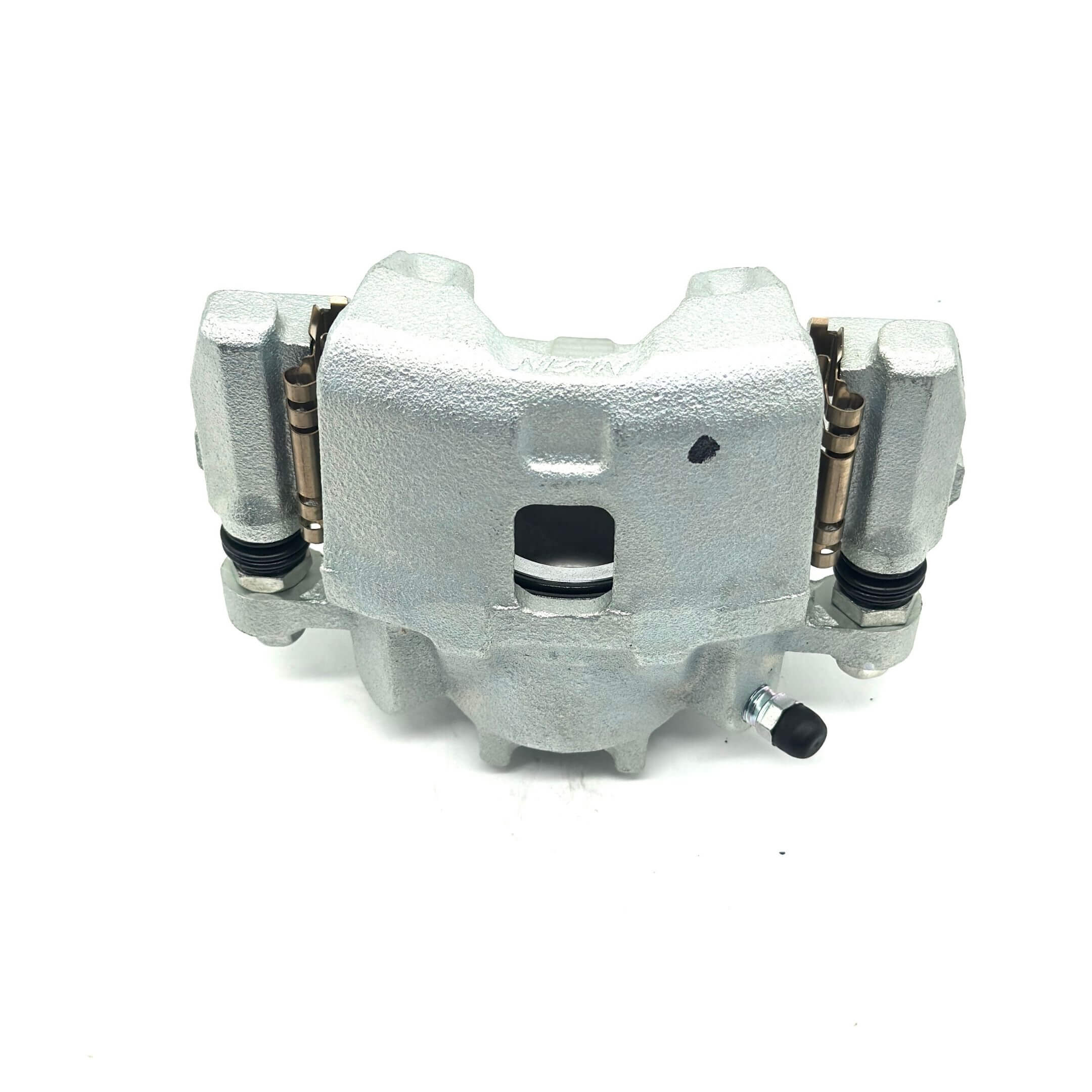 Silver brake caliper for driver side, compatible with Honda Vamos Van HM1, HM2 models from 1999-2018.