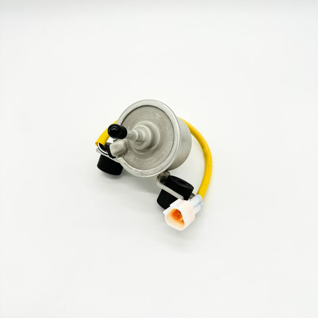Top view of the complete fuel pump assembly for 1990-1998 Subaru Sambar KS3 KS4, highlighting the pump mechanism and outlet valves.
