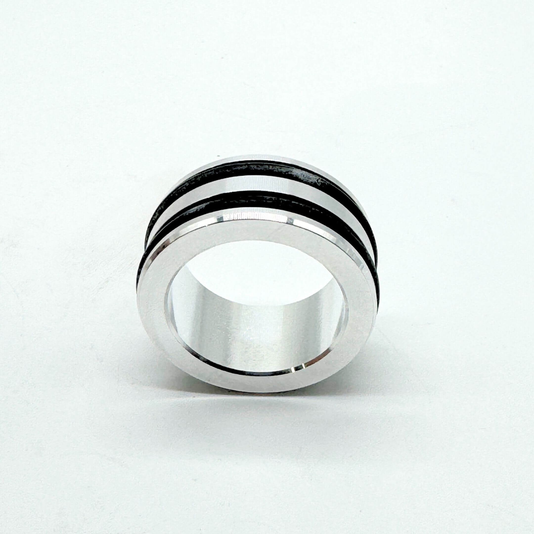 lose-up of a silver Distributor Collar with dual black O-Rings for Honda Acty Truck (HA3, HA4) models 1990-1999.