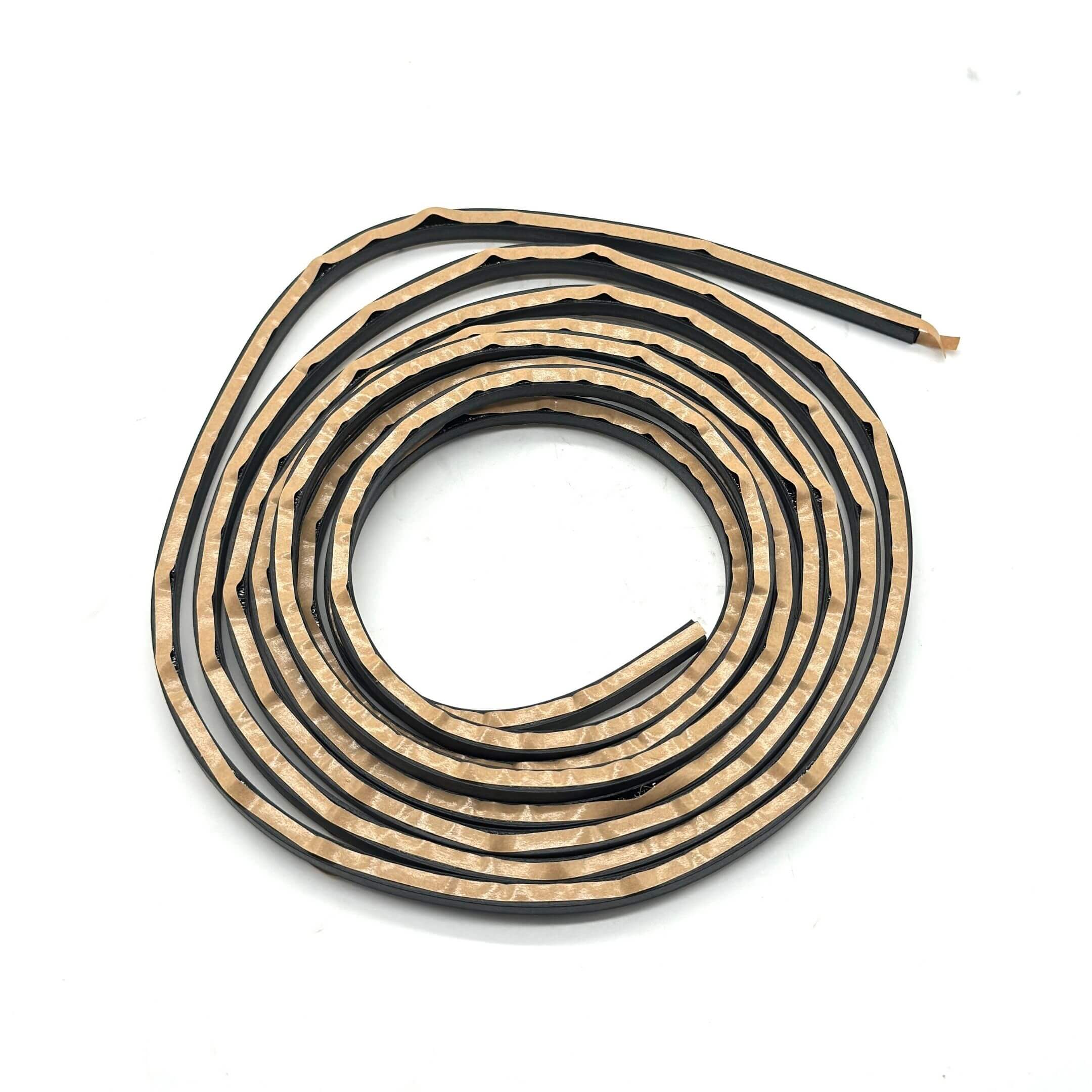 Black windshield molding for Honda Acty Truck HA8, HA9 models (2009-2022), featuring durable rubber construction.