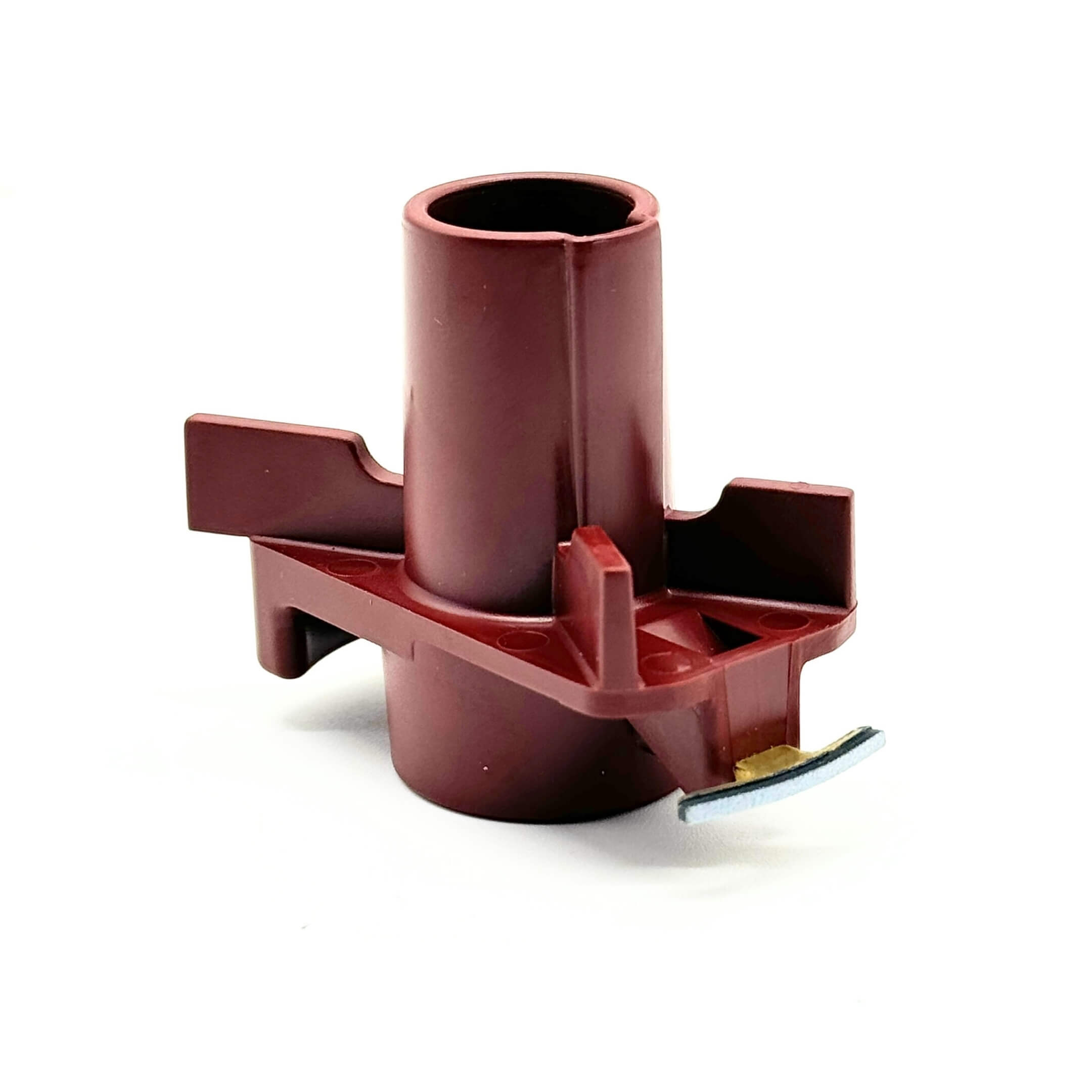 Angled shot of genuine Distributor Rotor, tailored for EFI engines in Daihatsu Hijet Trucks, highlighting its high-performance contact points.