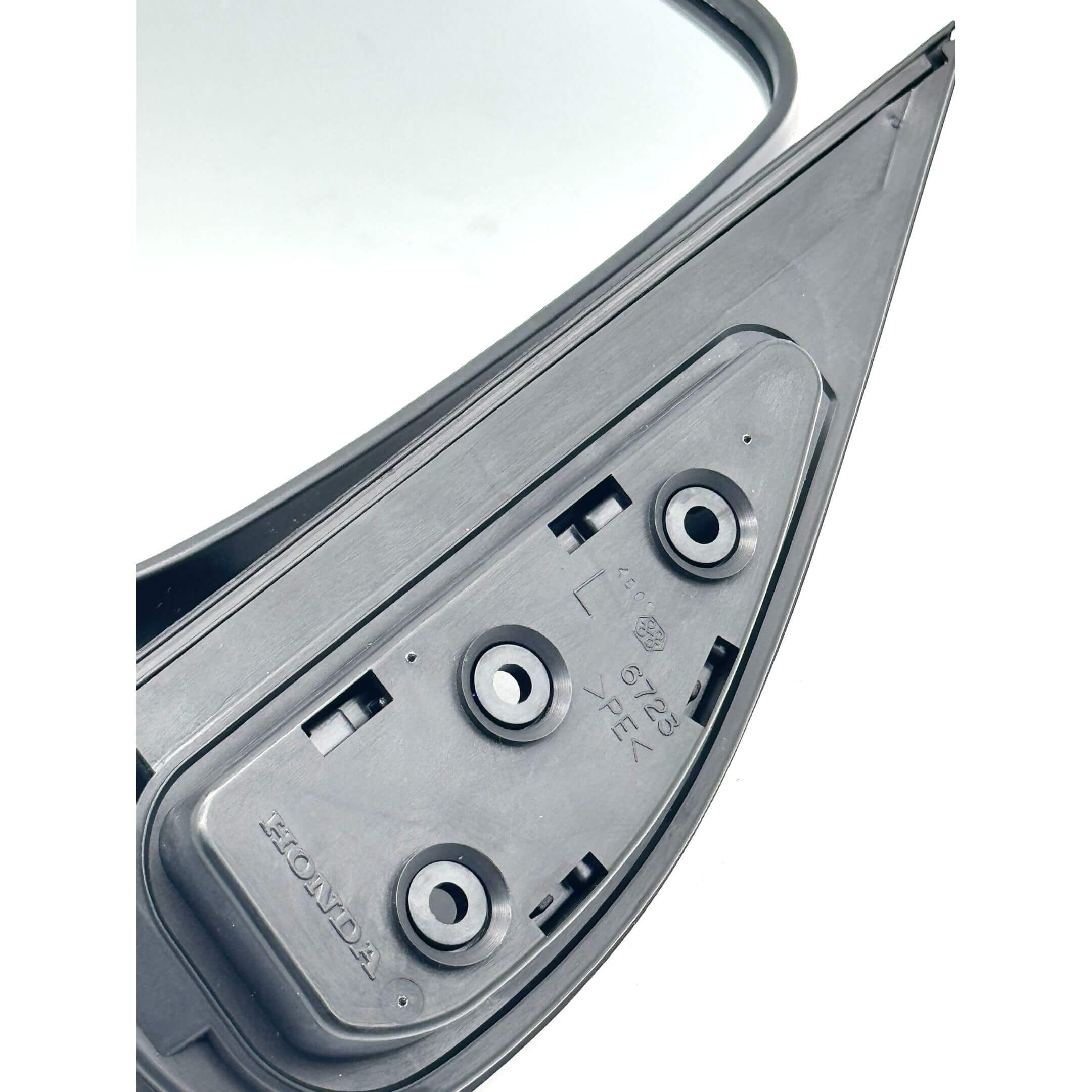 Passenger side door mirror for Honda Acty Truck HA8, HA9 models (2009-2022), featuring a black finish and mounting details.