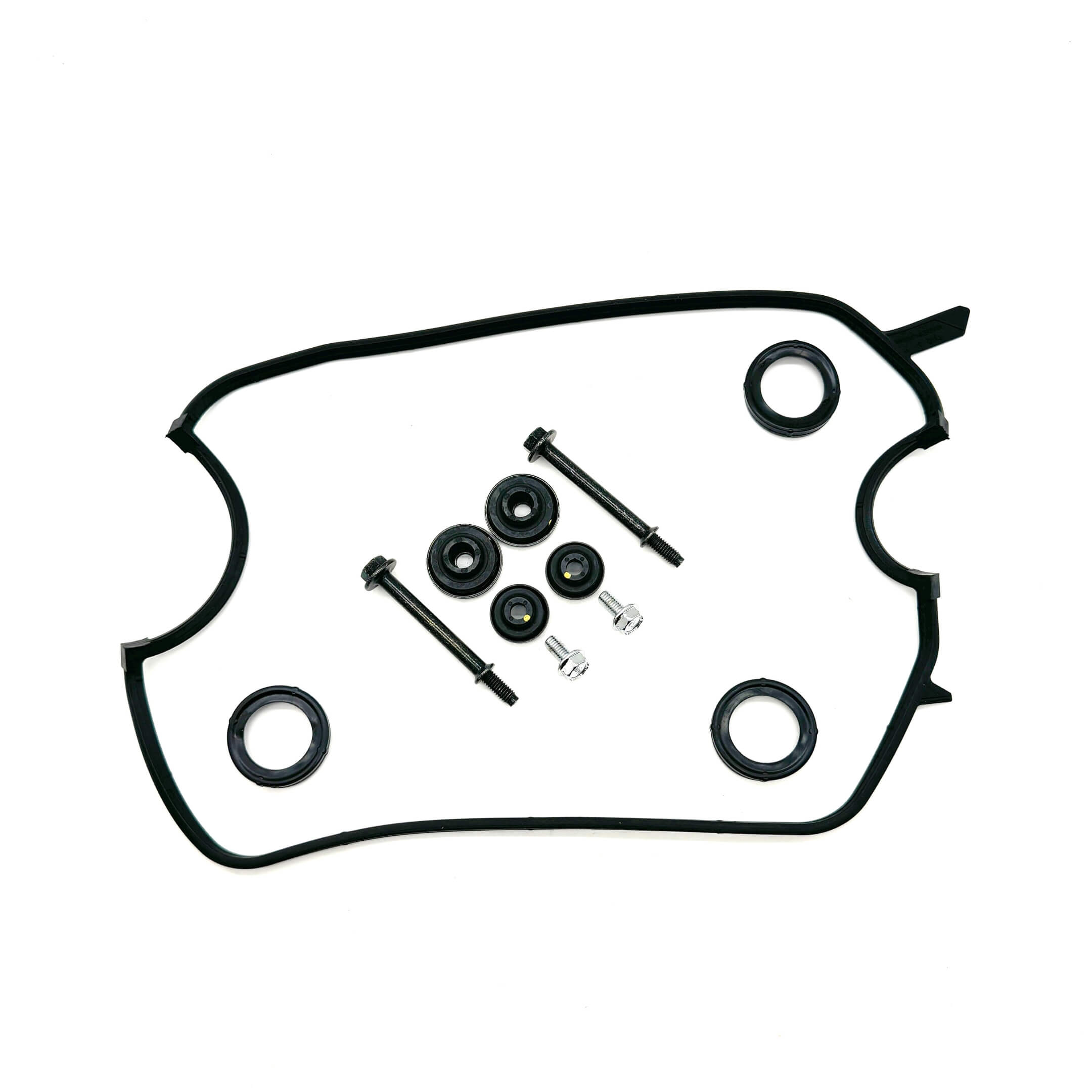 Valve Cover Gasket with Bolts and Seals, tailored for Honda Acty Van HH3, HH4 - 1990-1999, complete replacement kit on white background.
