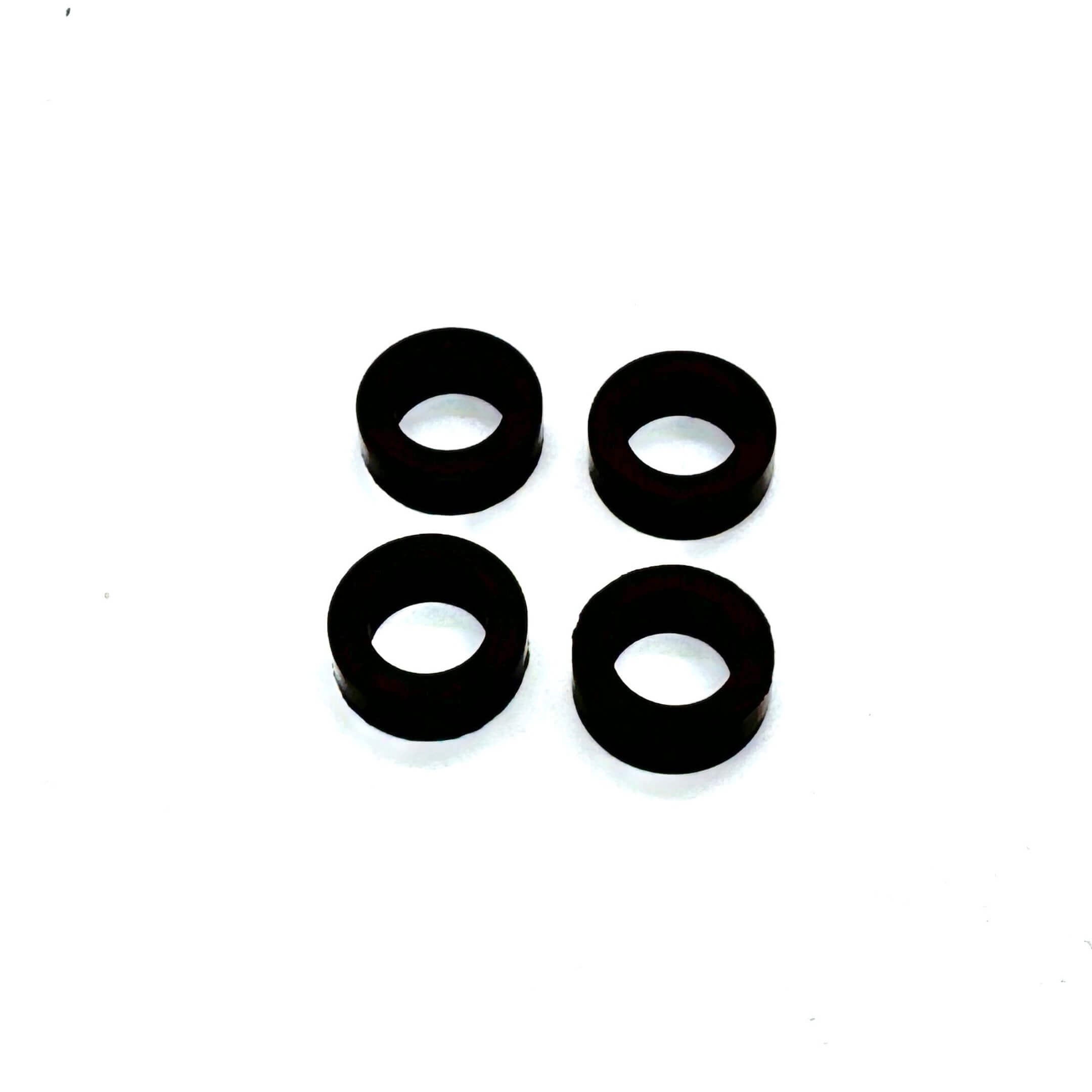 OEM Fuel Injector Seal Set for Subaru Sambar KS3, KS4 Models - 1990-1998 - Top view of 4 seals in a complete set.