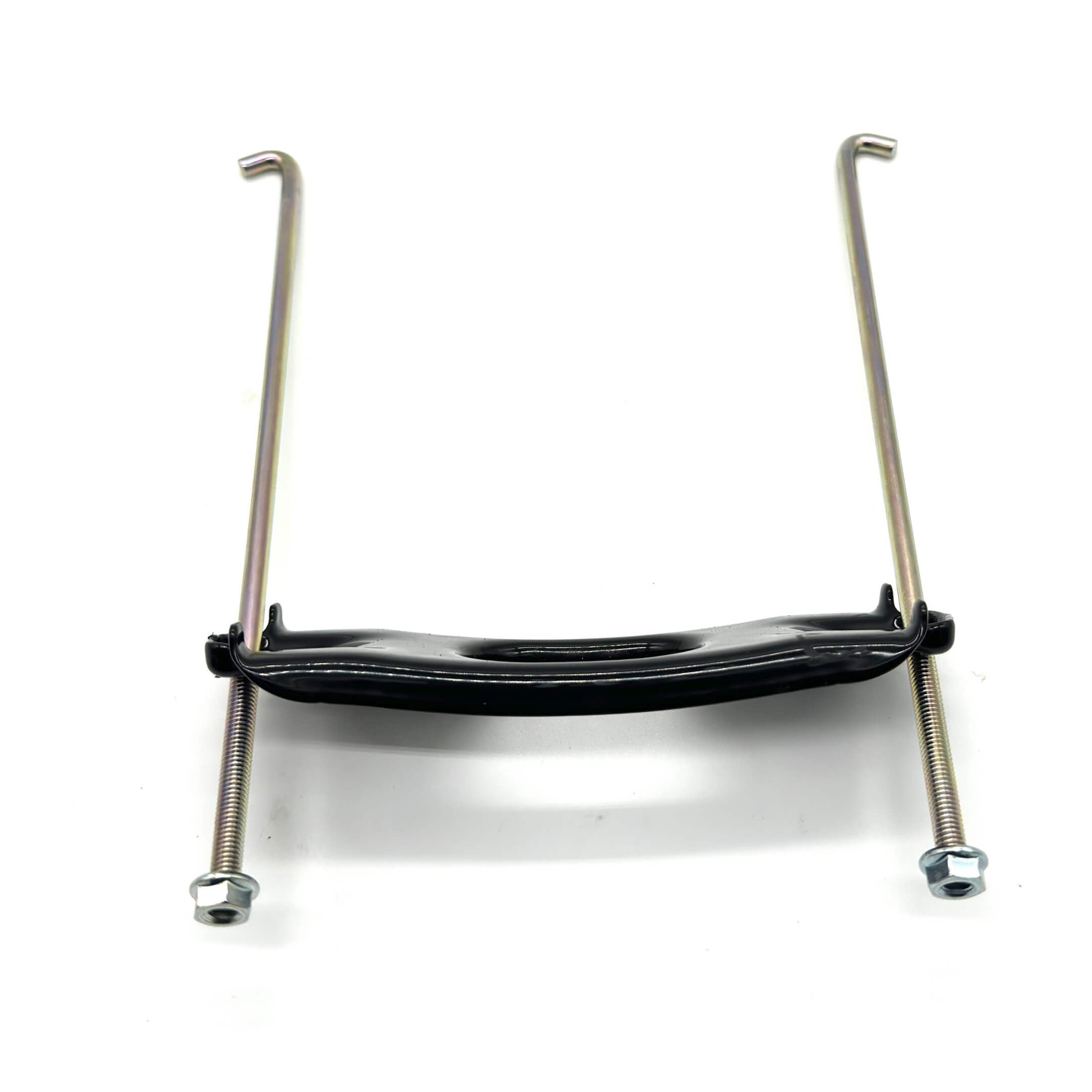 Battery Tie Down Set for Honda Acty Truck HA8, HA9 Models 2009-2022, featuring a durable black metal bracket with stainless steel rods and nuts.