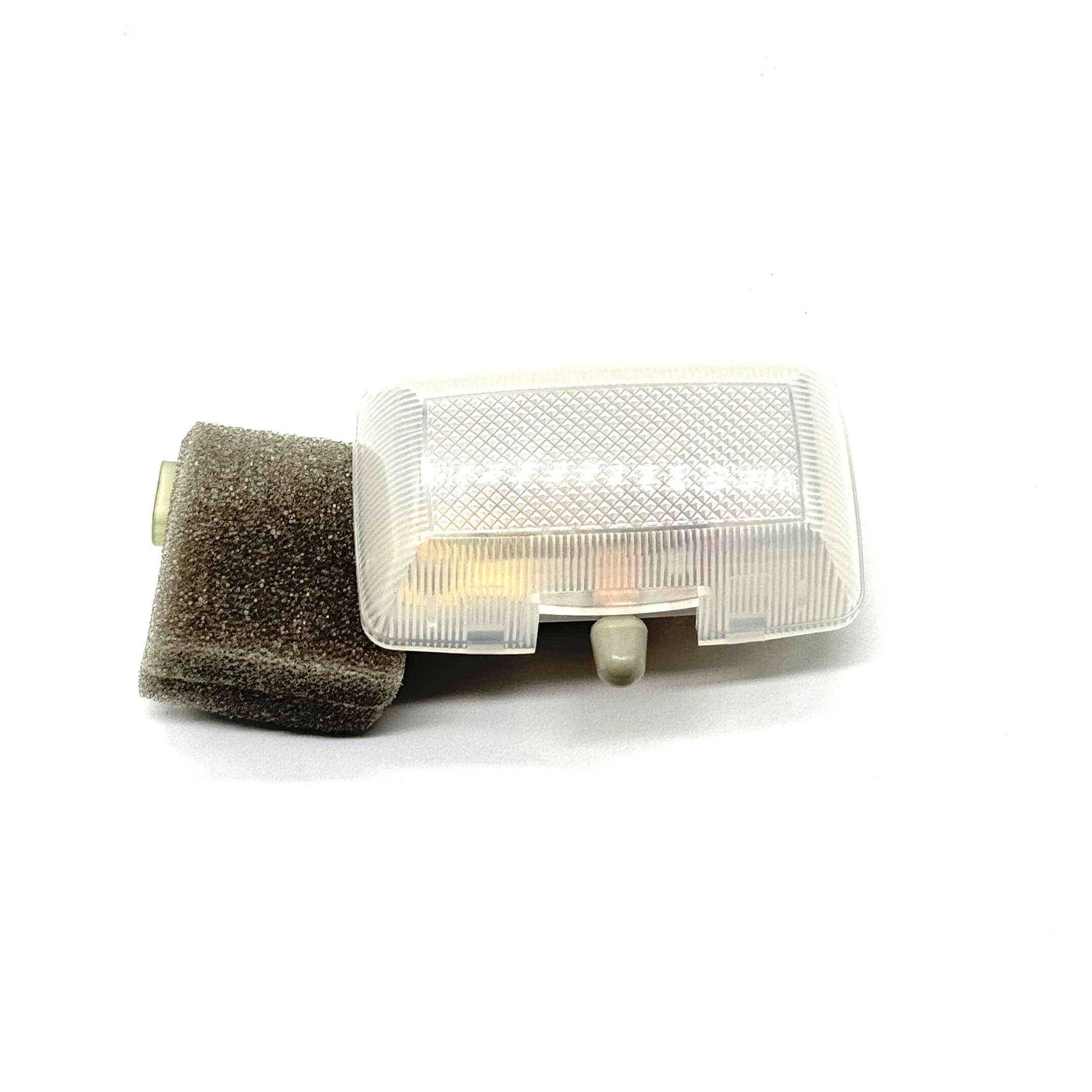 Top view of the Genuine Subaru Dome Light Assembly with its translucent lens and sturdy design.