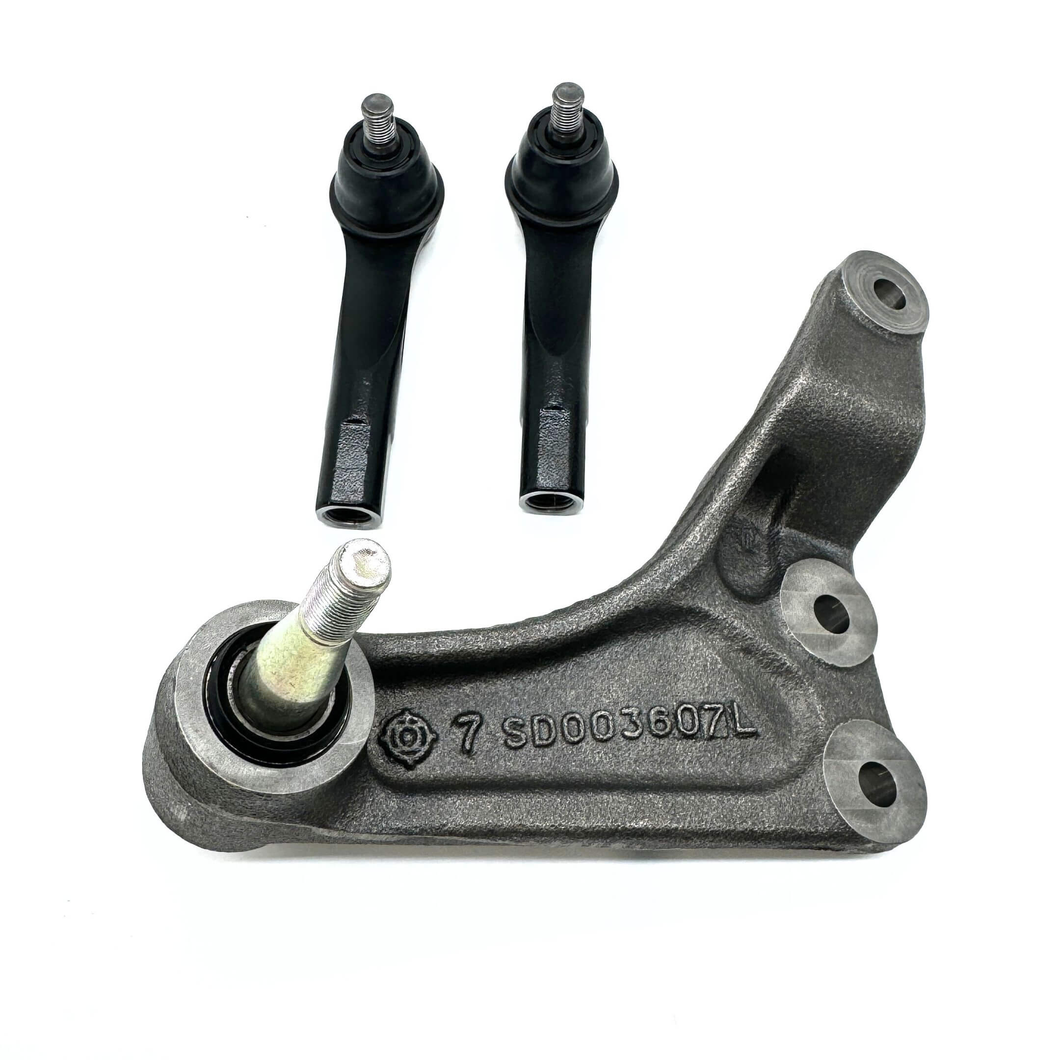 4-piece steering set for Subaru Sambar Van KV3, KV4 (1990-1998), including outer tie rods, center steering link, and pin, designed for precise handling and durability.