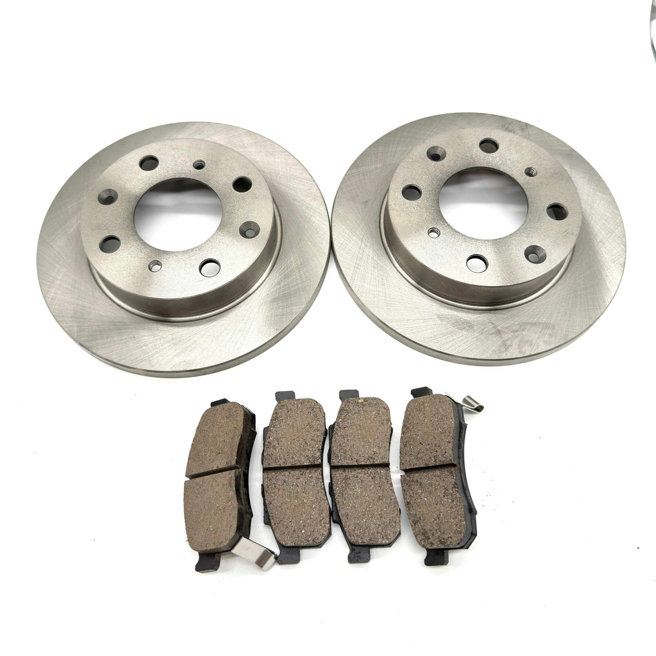 Complete front brake upgrade kit for Honda Acty Van HH3, HH4 1990-1999 featuring two high-quality brake rotors and durable brake pads for enhanced stopping power and reliability.