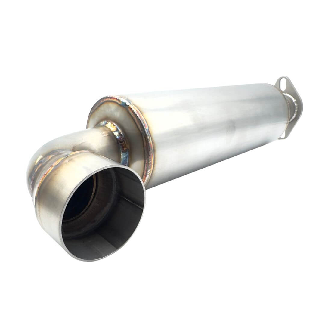 Oiwa Growler Exhaust for Subaru Sambar Truck TT1, TT2 models (1999-2012) featuring a sleek, stainless steel design.