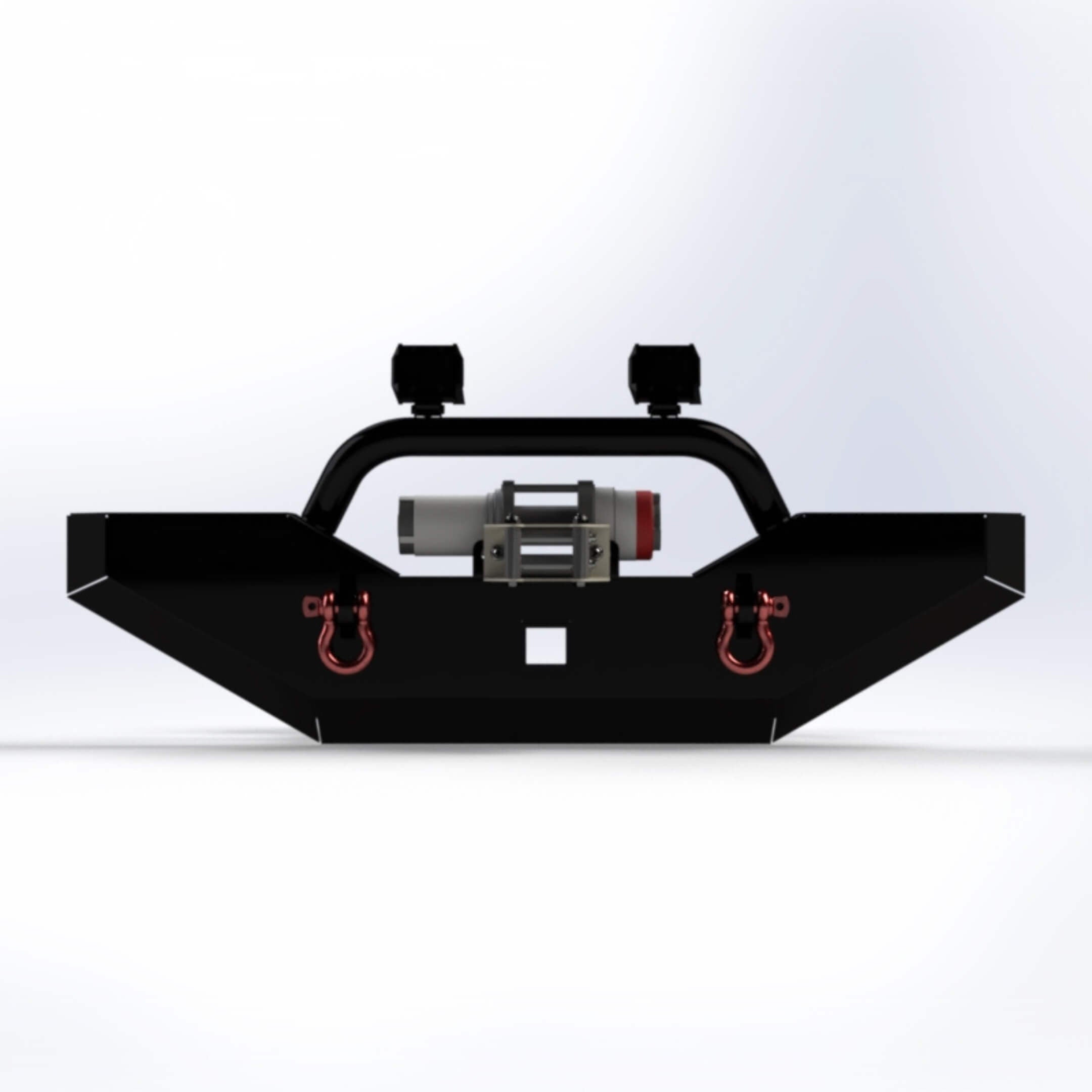 XPERT Series Armor Front Bumper with 2-inch receiver, winch mount, and shackle mounts, for Subaru Sambar KV3, KV4 models, 1990-1998.