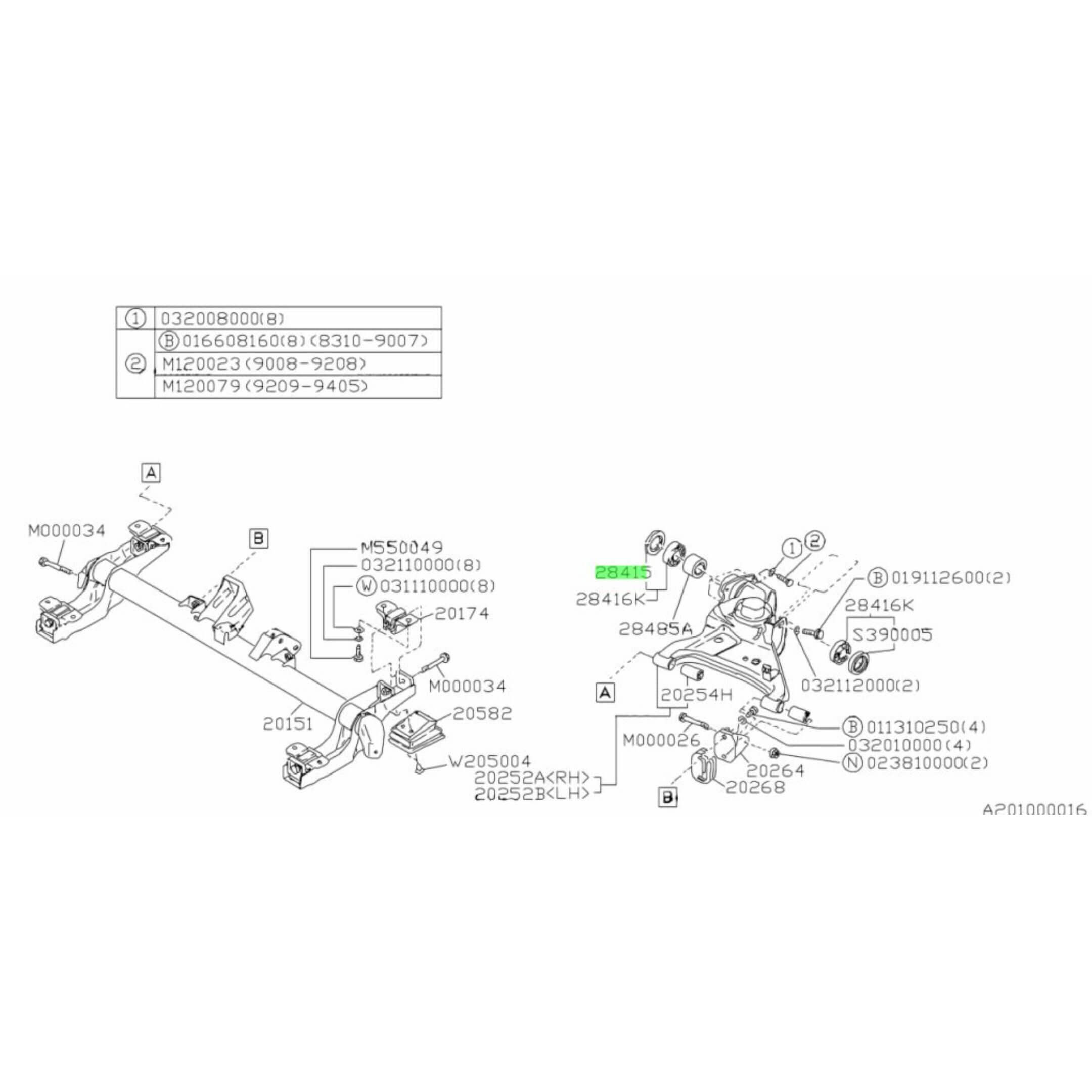 Diagram highlighting the Rear Axle Outer Oil Seal for Subaru Sambar Truck KS3, KS4