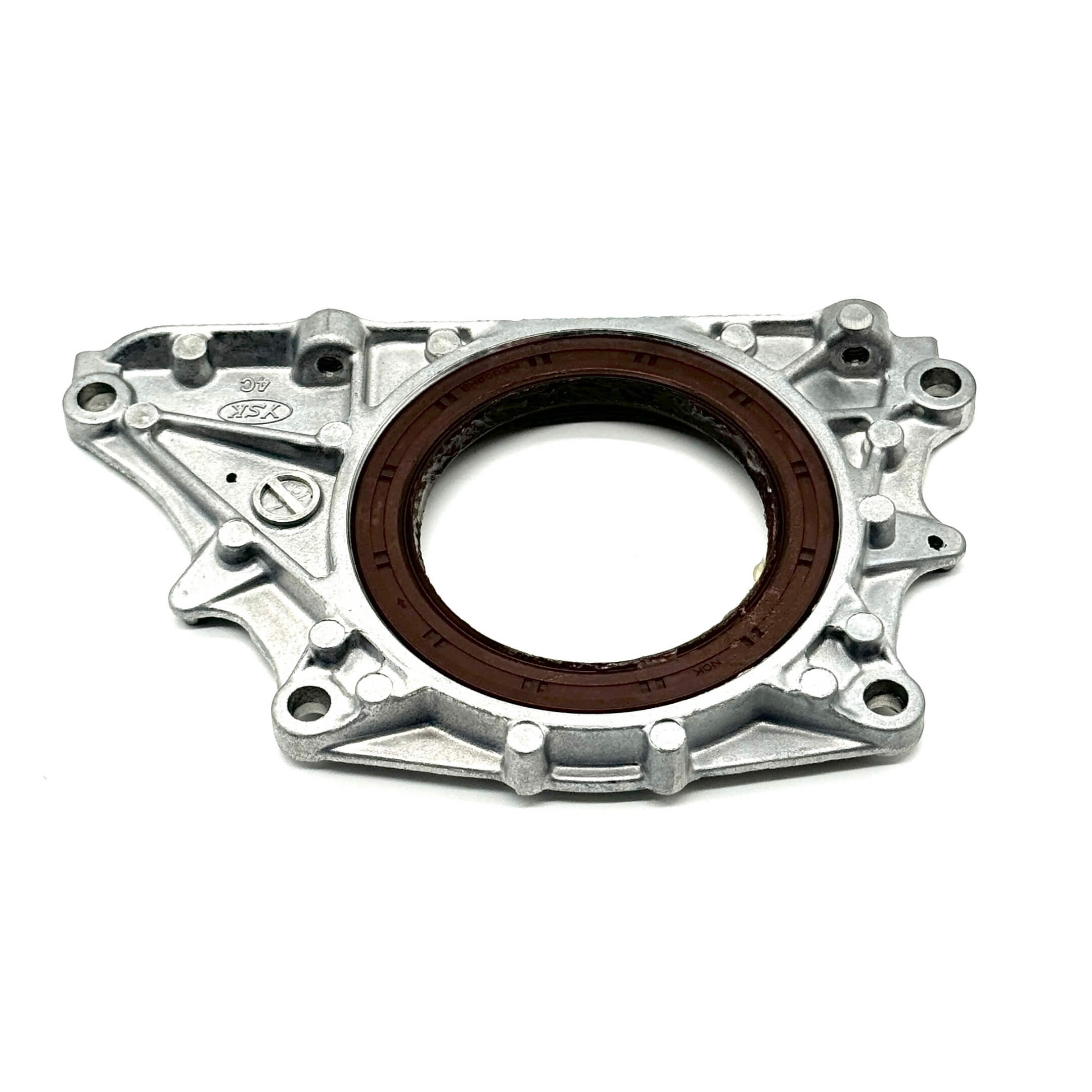 Rear Main Seal & Housing for Honda Acty Truck HA8, HA9 Models (2009-2022), featuring a silver metallic frame with a brown seal.