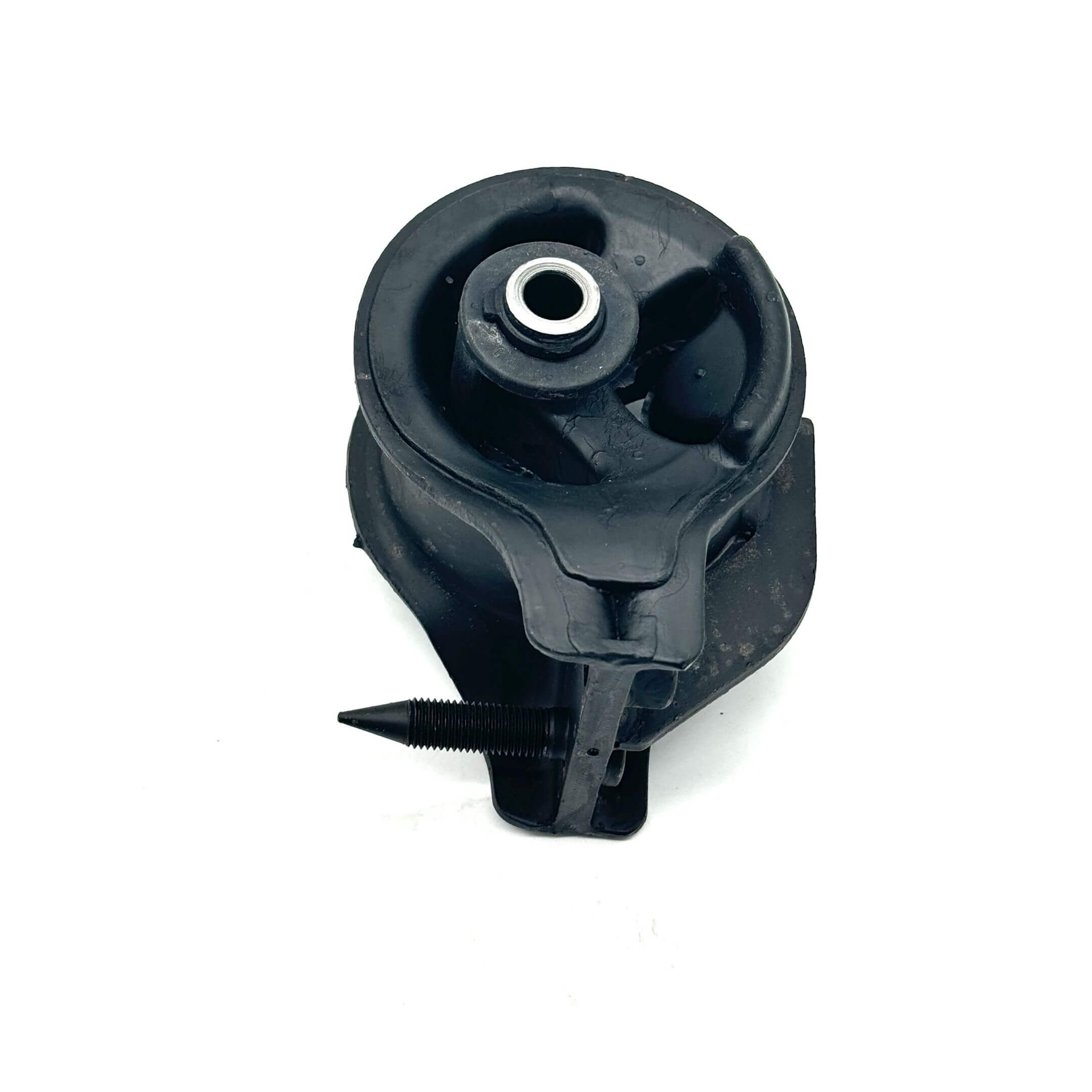 Black left side engine mount for Honda Acty Truck HA8, HA9 models (2009-2022) with manual transmission.