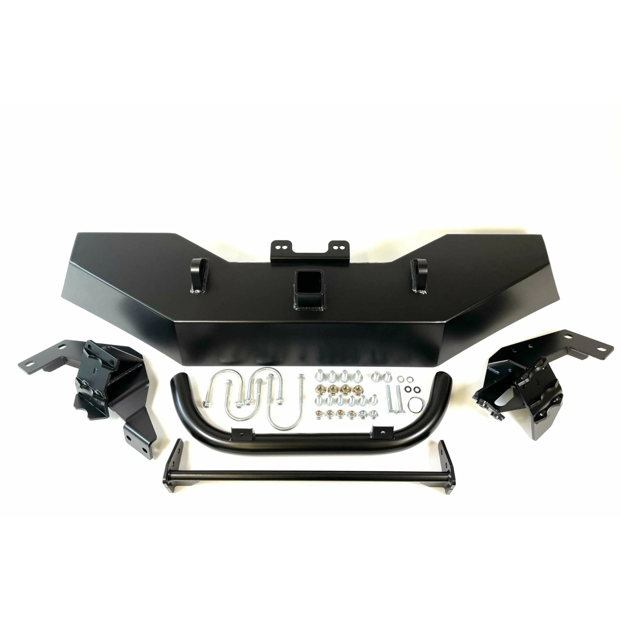 Full Armor Front Bumper kit for Subaru Sambar KS3 KS4 with bumper, bullbar, frame mounts, and complete installation hardware.