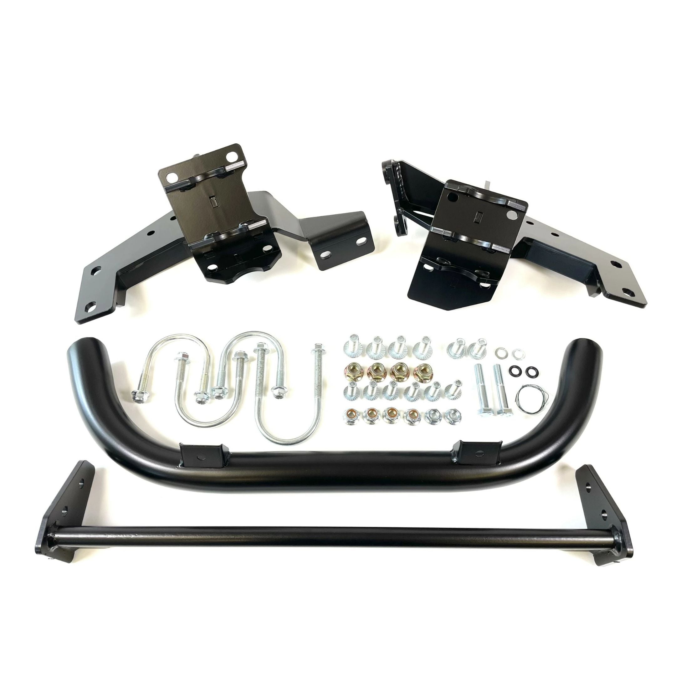 Hardware set with mounting brackets, U-bolts, washers, and support bars for Armor Front Bumper Subaru Sambar KS3 KS4 1990-1998.