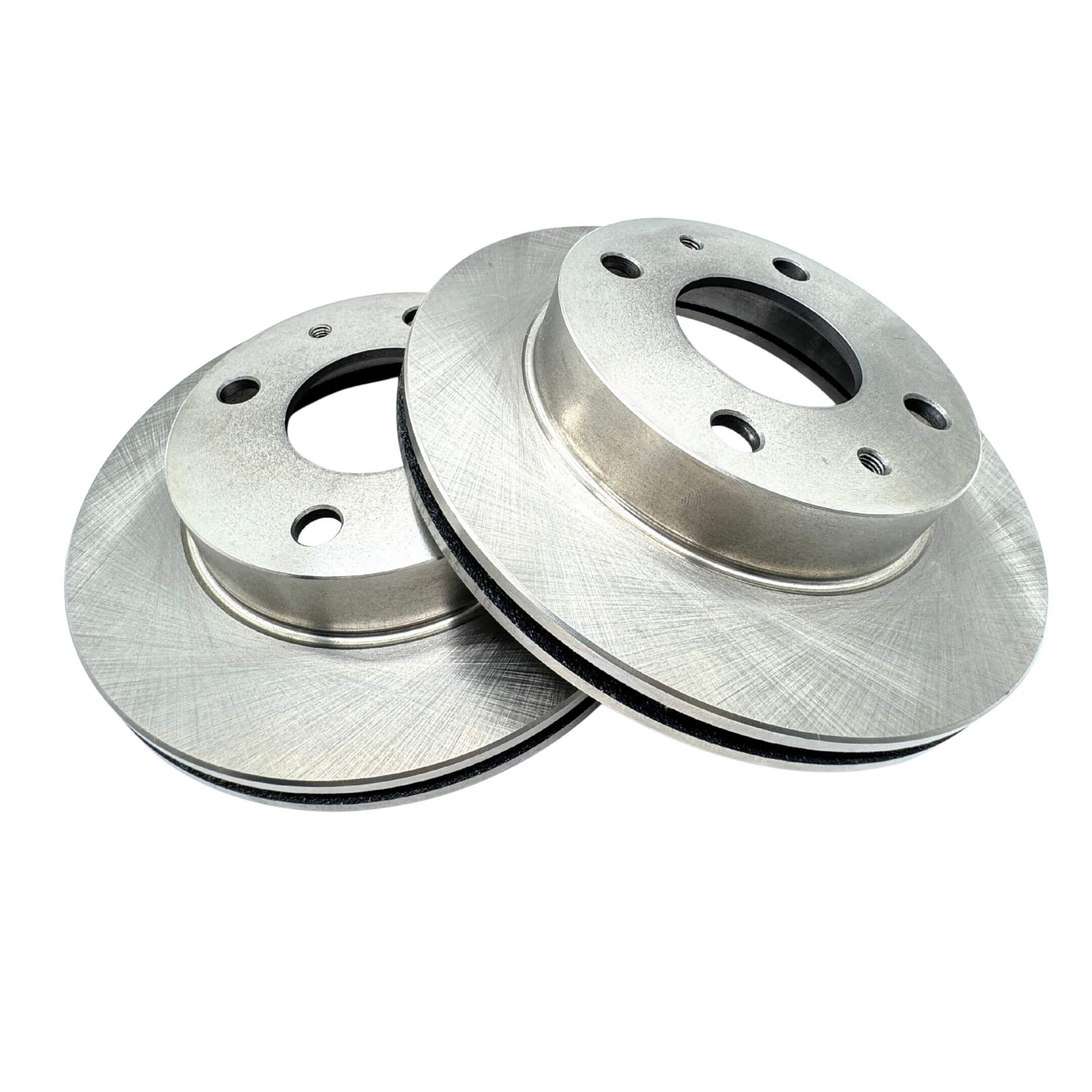Brake Rotors - Right & Left - for Subaru Sambar Van TV1, TV2 Models 1999-2012, featuring a silver metallic finish and precision-engineered design.