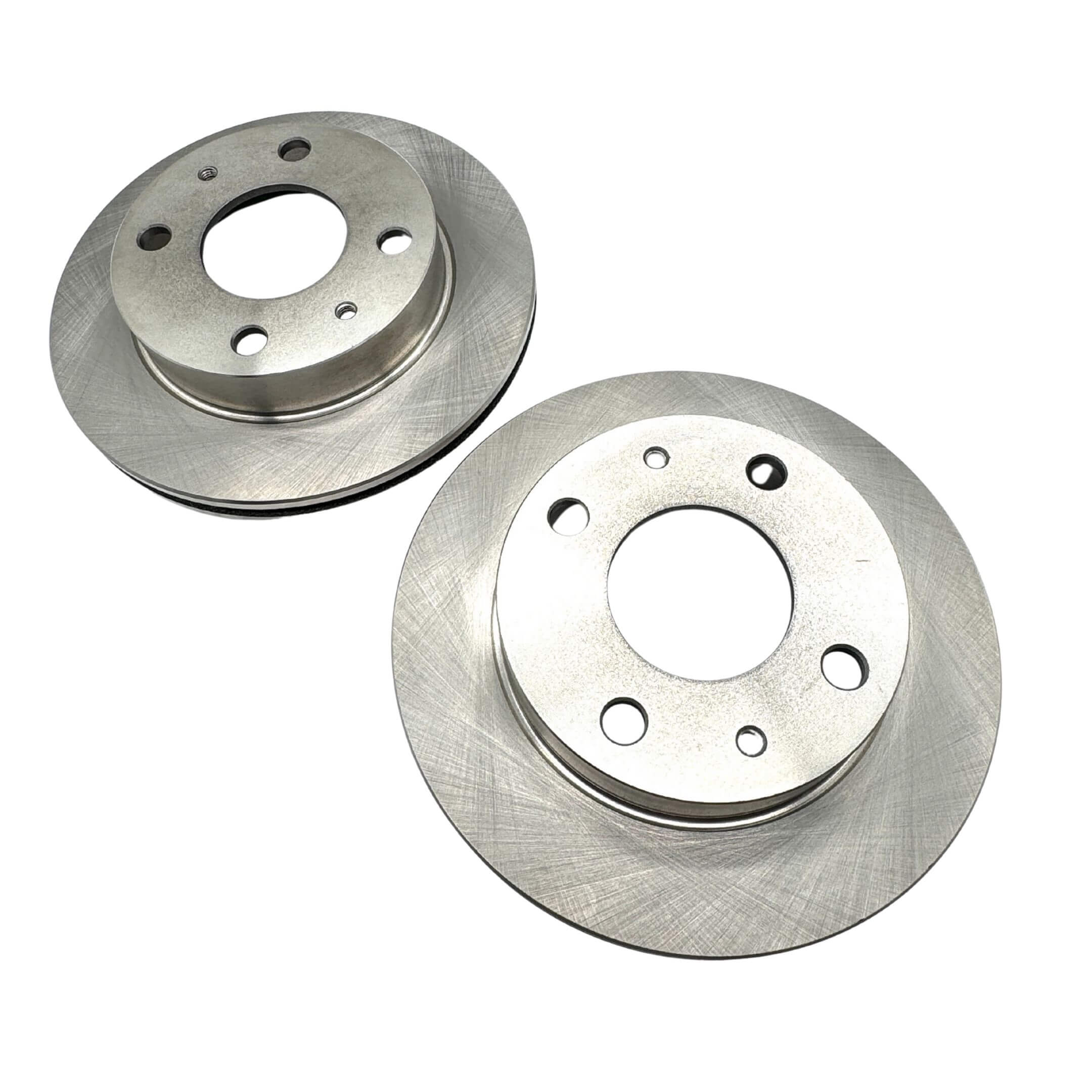 Silver brake rotors for Subaru Sambar Wagon TW1, TW2 models, 1999-2012, featuring right and left pairs.