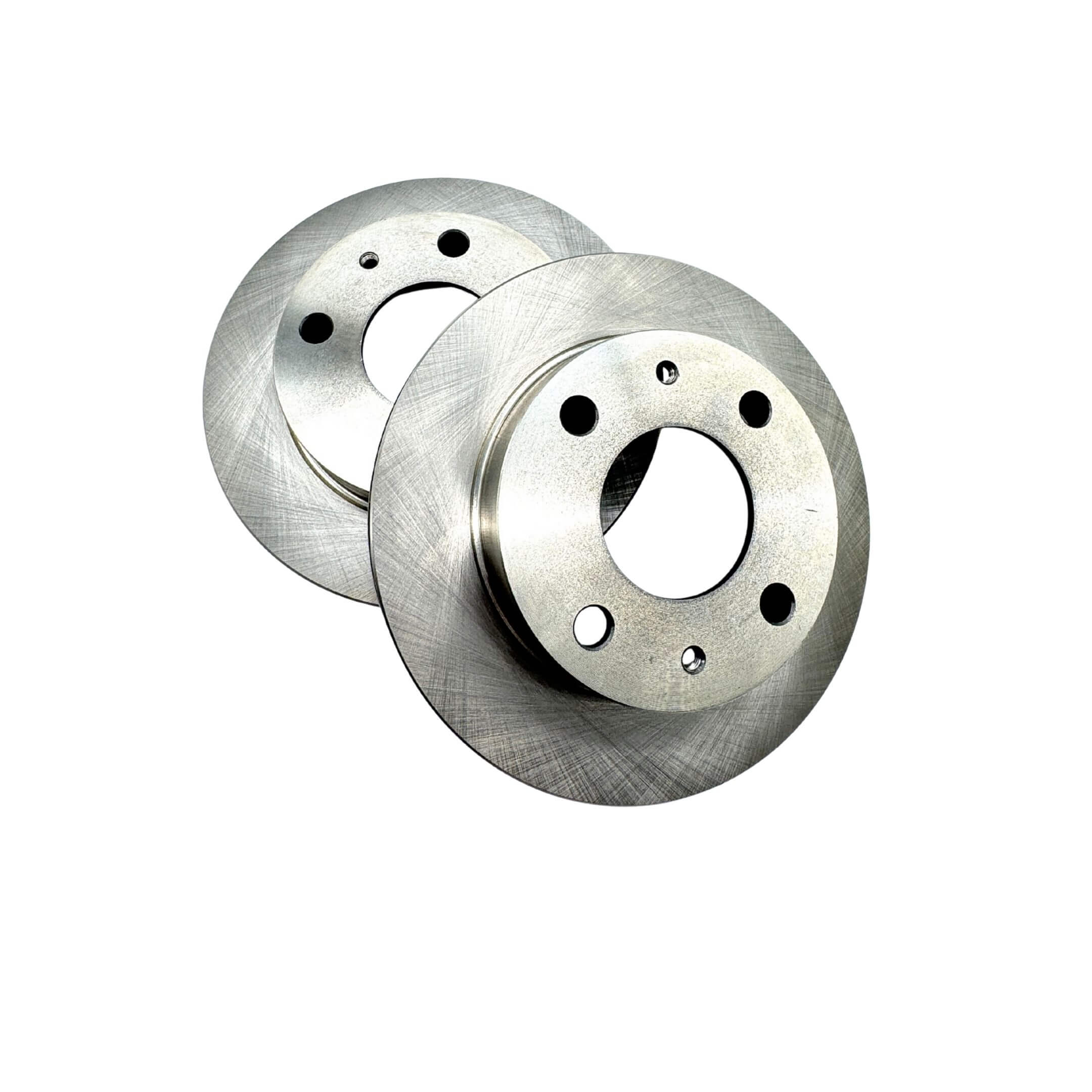 Brake Rotors - Right & Left - for Subaru Sambar Van TV1, TV2 Models 1999-2012, silver metallic finish, durable and high-performance.