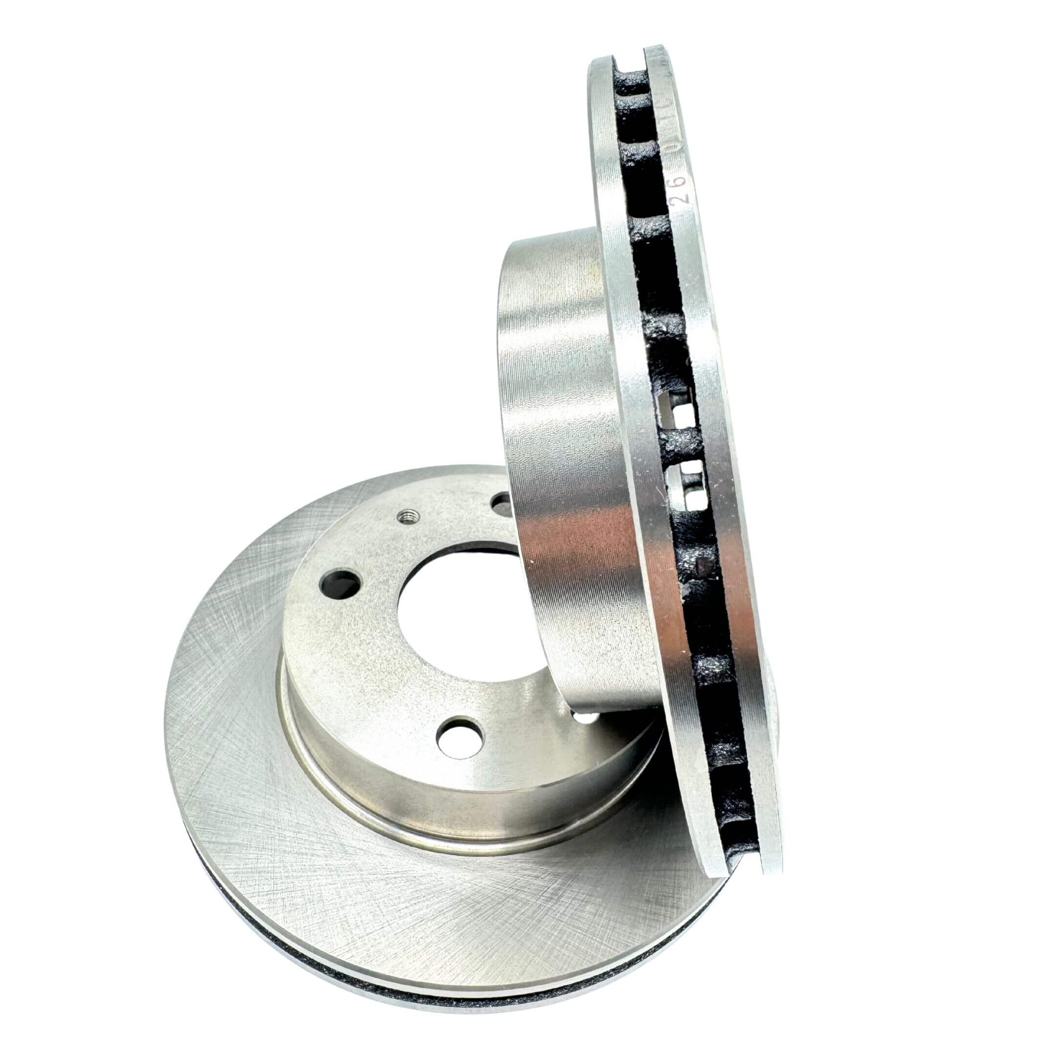 Brake Rotors - Right & Left - for Subaru Sambar Wagon TW1, TW2 Models 1999-2012, featuring durable silver finish and precision-engineered design.