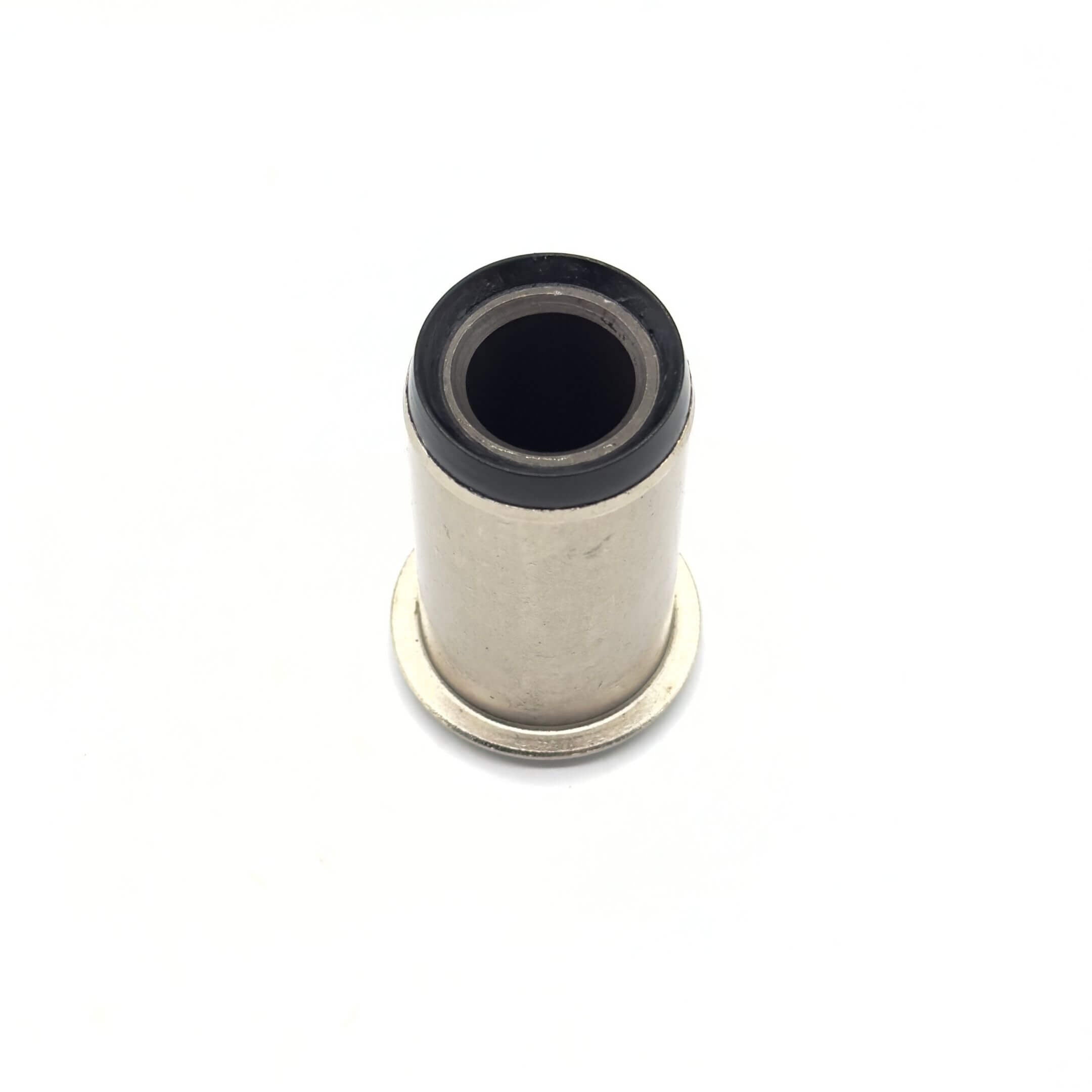 Center Steering Link Bushing for Subaru Sambar Van TV1, TV2 Models 1999-2012, featuring a metallic cylindrical design with a black inner lining.