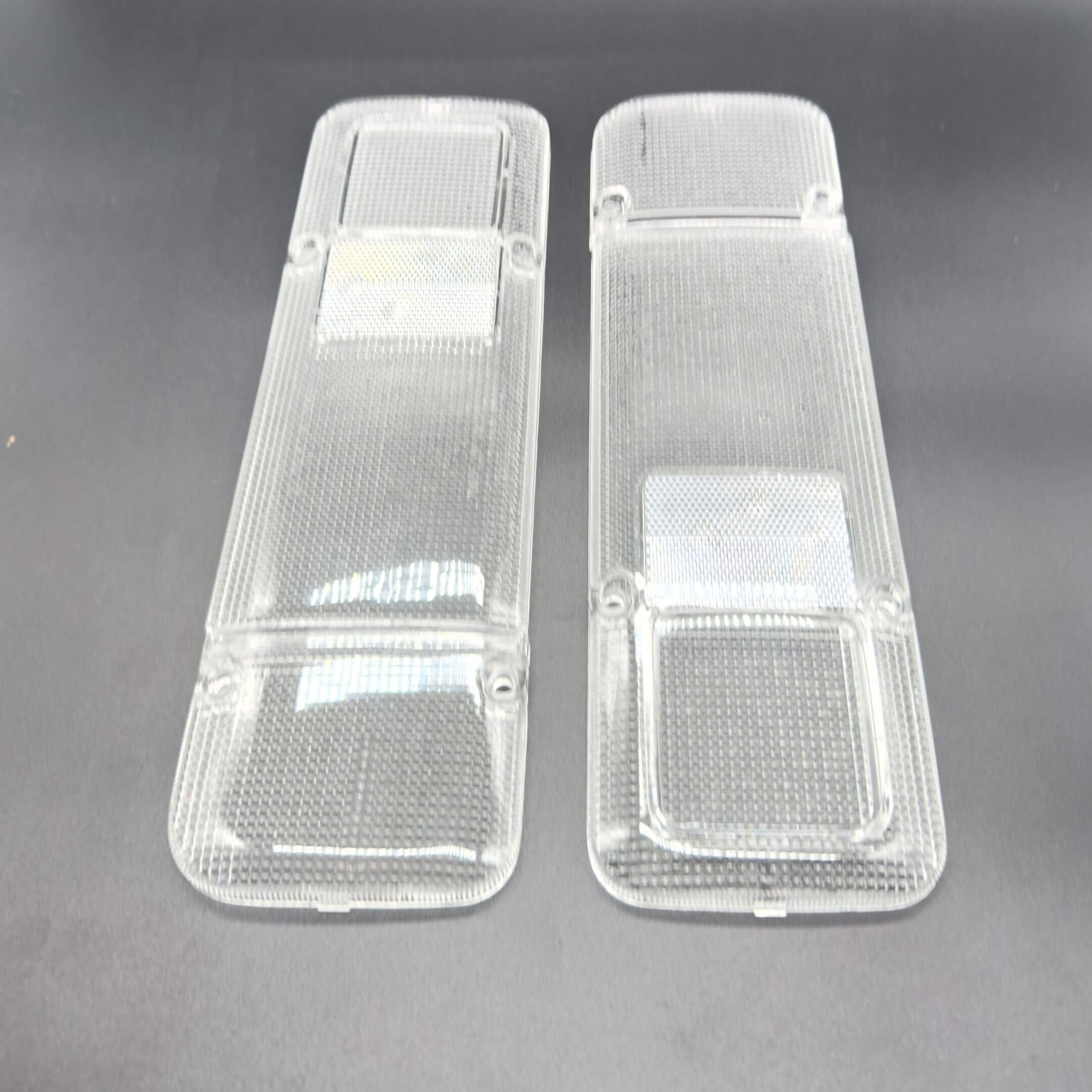 Turn Signal Set - Clear for Honda Acty Truck Models HA8, HA9 (2009-2022) featuring a textured surface and mounting holes.