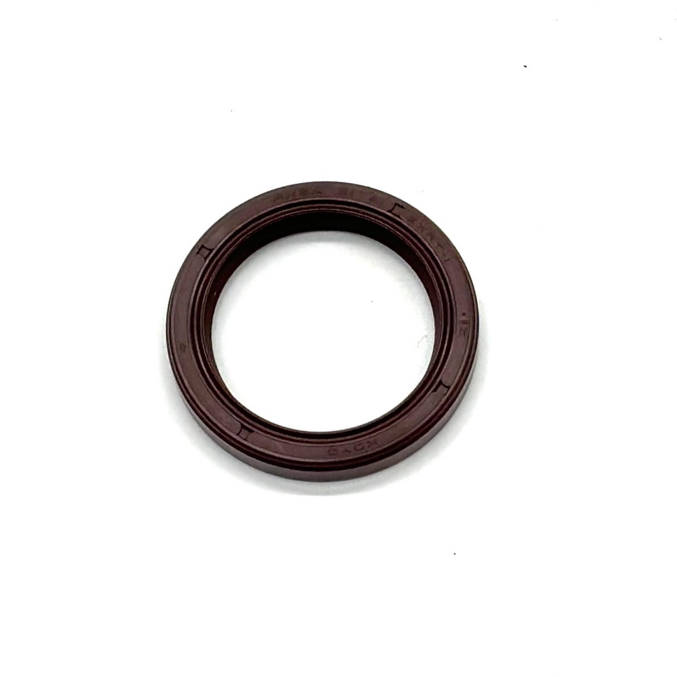 Crankshaft oil seal for Subaru Sambar Truck TT1, TT2 models (1999-2012), featuring a durable brown rubber construction.