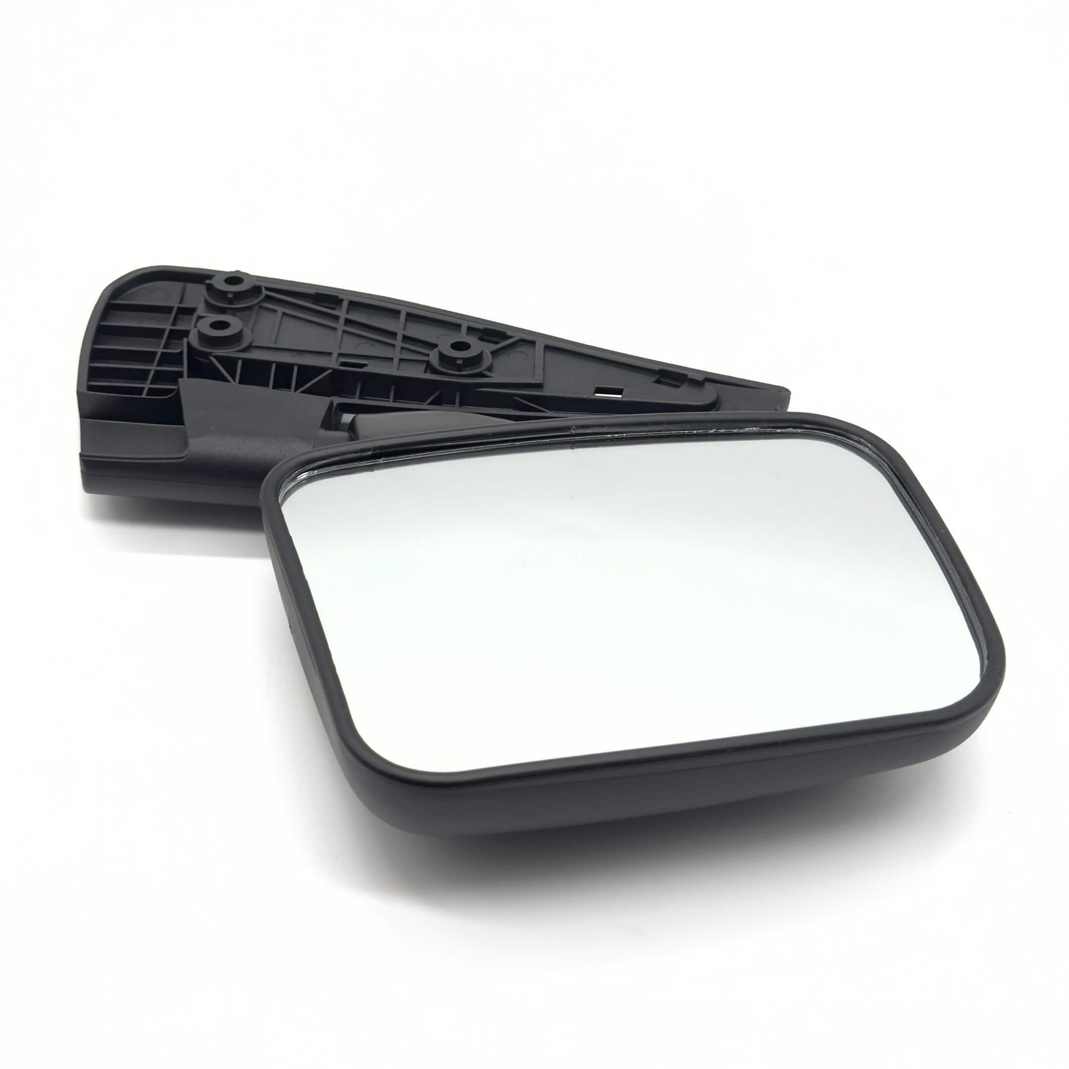 Black right-hand driver-side door mirror for Subaru Sambar Truck TT1, TT2 models, 1999-2012.