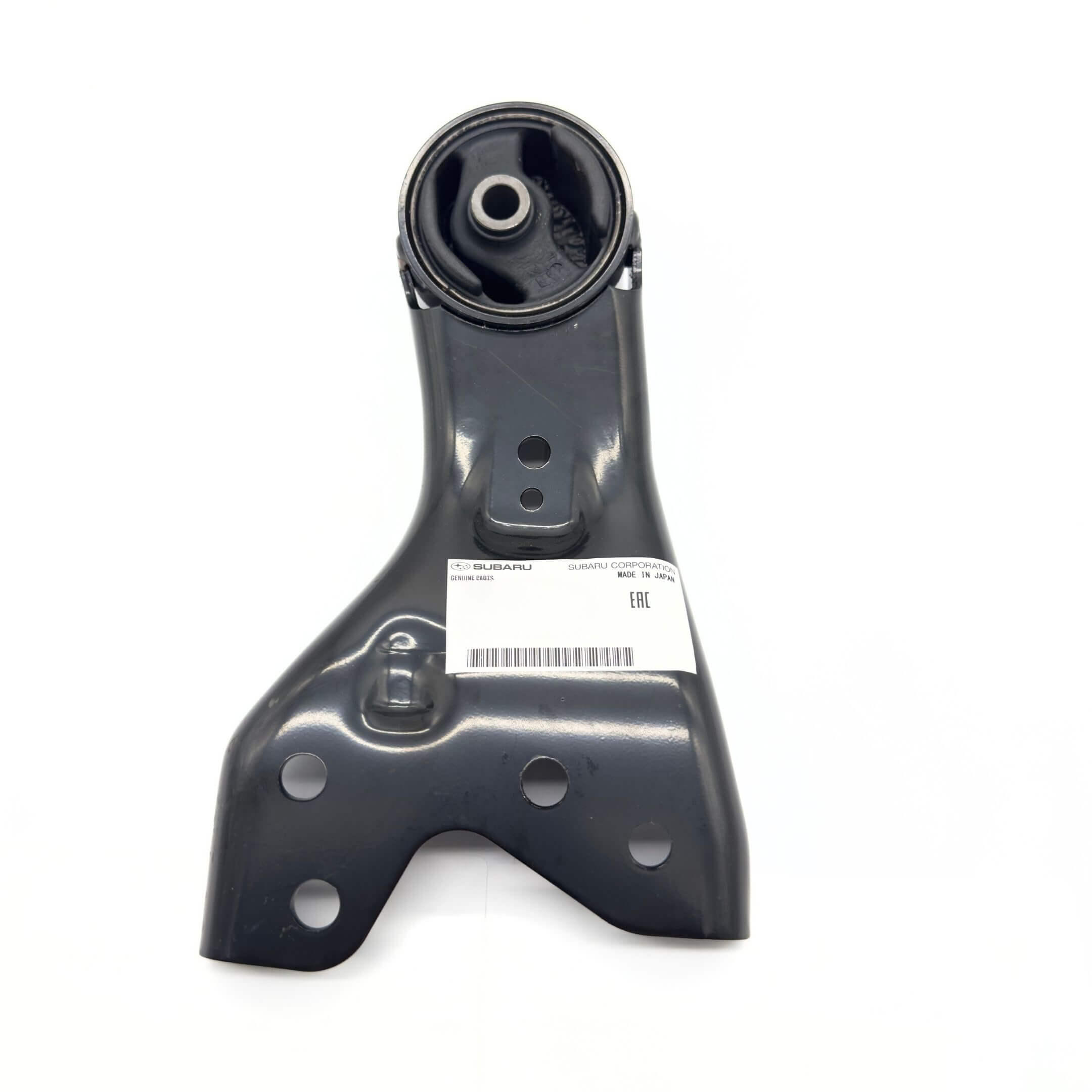 Front Transmission Mount for 4WD & Manual Transmission Subaru Sambar Wagon TW2 Model 1999-2012, featuring a durable black metal construction.