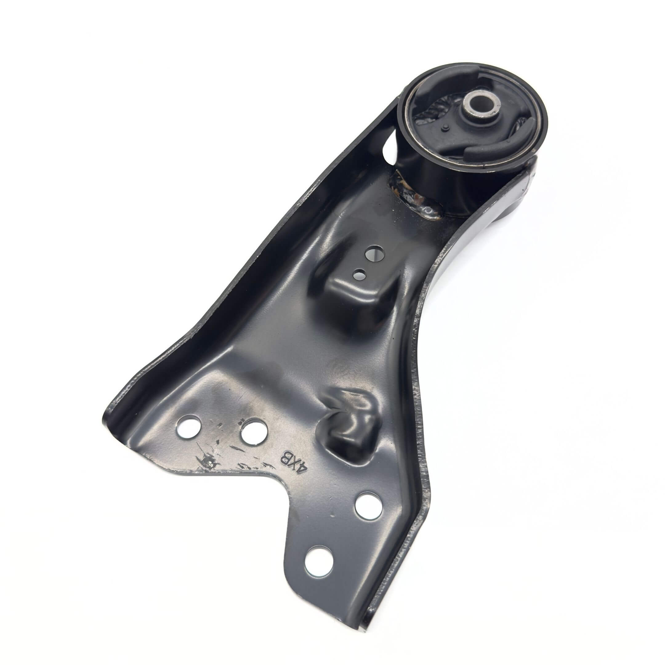 Front Transmission Mount for Subaru Sambar Truck TT2 Model (1999-2012), 4WD & Manual Transmission, black metal with multiple mounting holes.