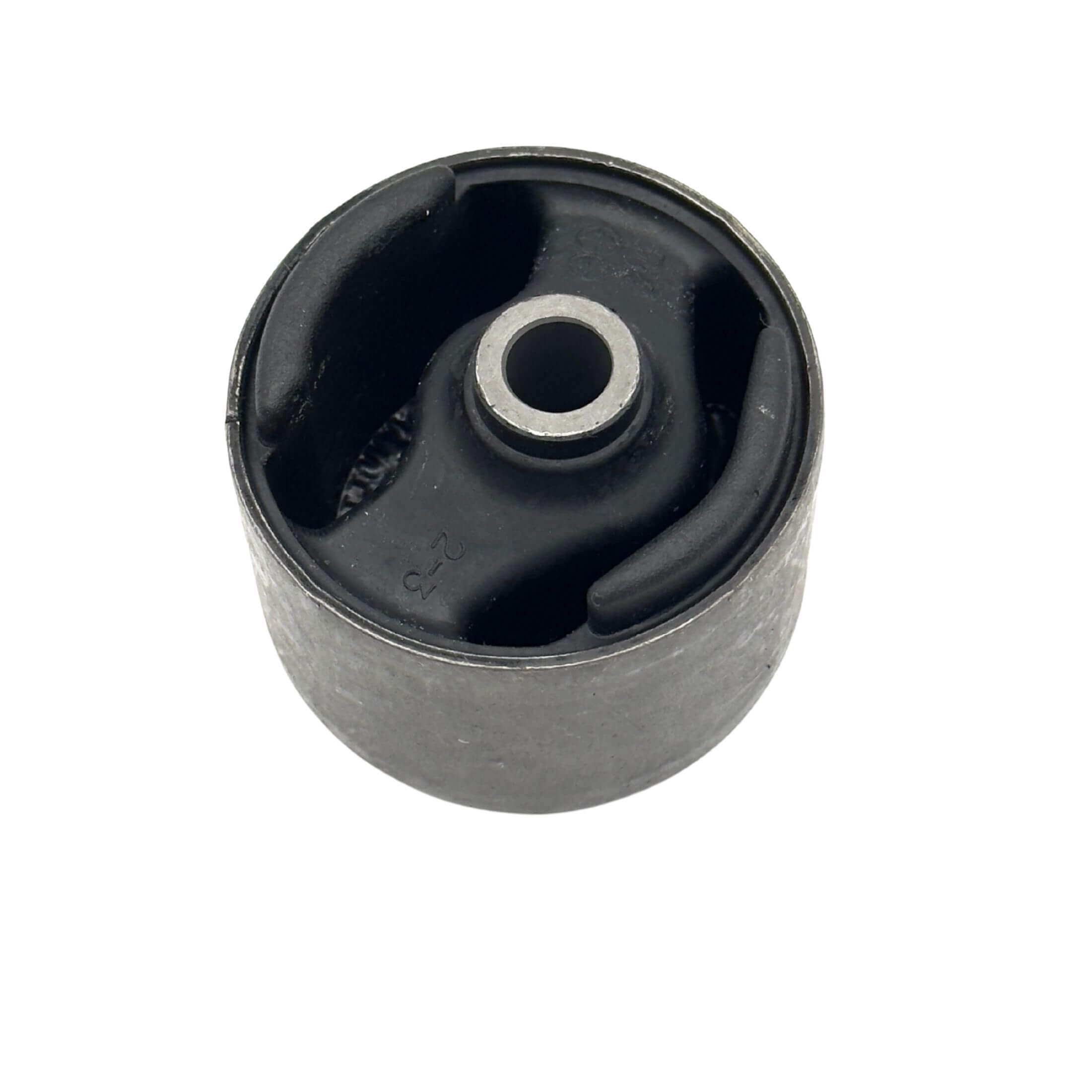Front Transmission Mount Bushing for Subaru Sambar Truck TT1, 2WD & Automatic, 1999-2012, featuring a durable black rubber and metal construction.
