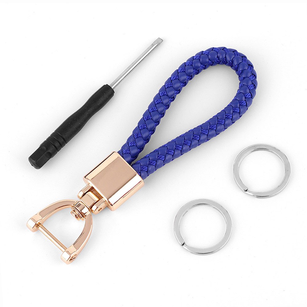 Blue Rotatable Horseshoe Buckle Keychain