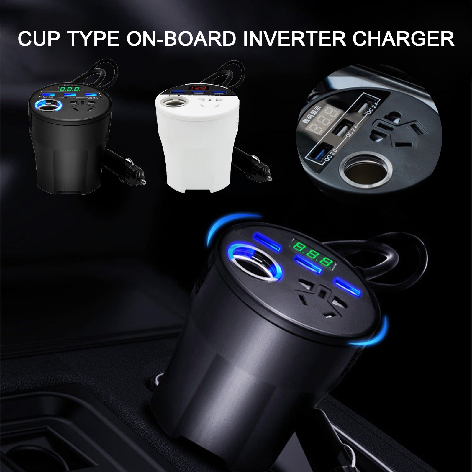 12V/24V Input Car Power Adapter