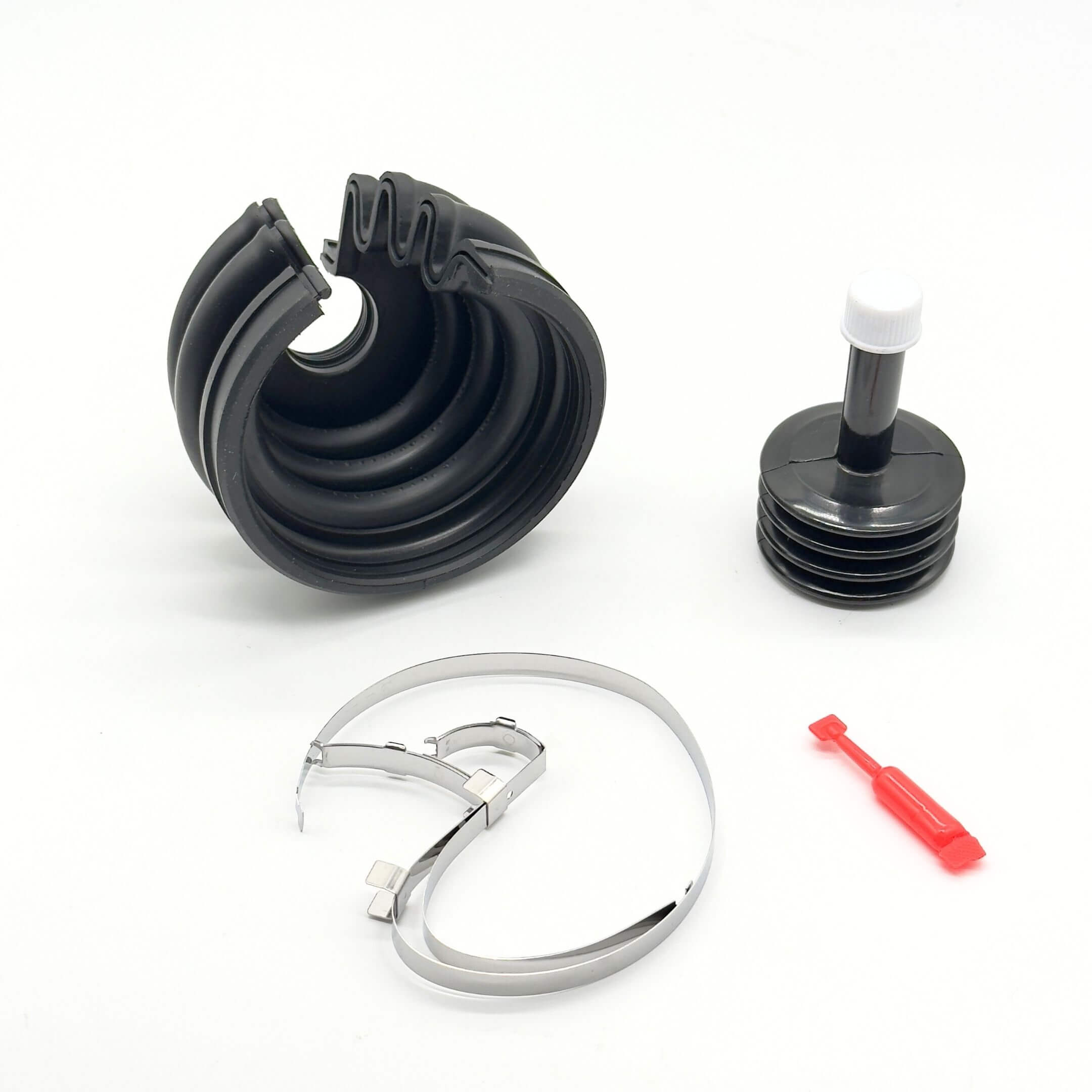 Inner Drive Shaft Split Boot for Subaru Sambar Van TV1, TV2 Models 1999-2012, featuring a black rubber boot with installation accessories.