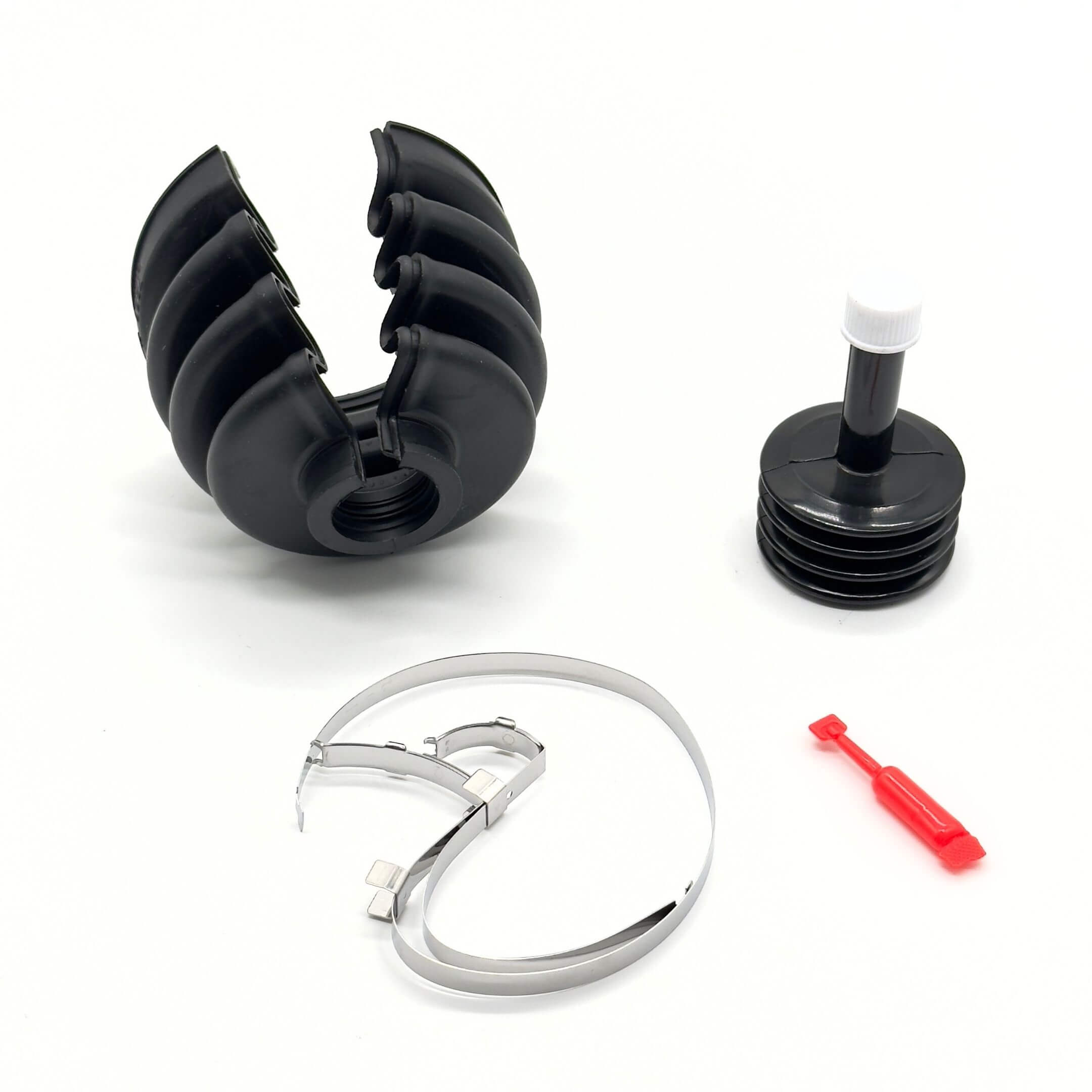 Inner Drive Shaft Split Boot for Subaru Sambar Van TV1, TV2 Models (1999-2012), featuring a black rubber boot with installation accessories.