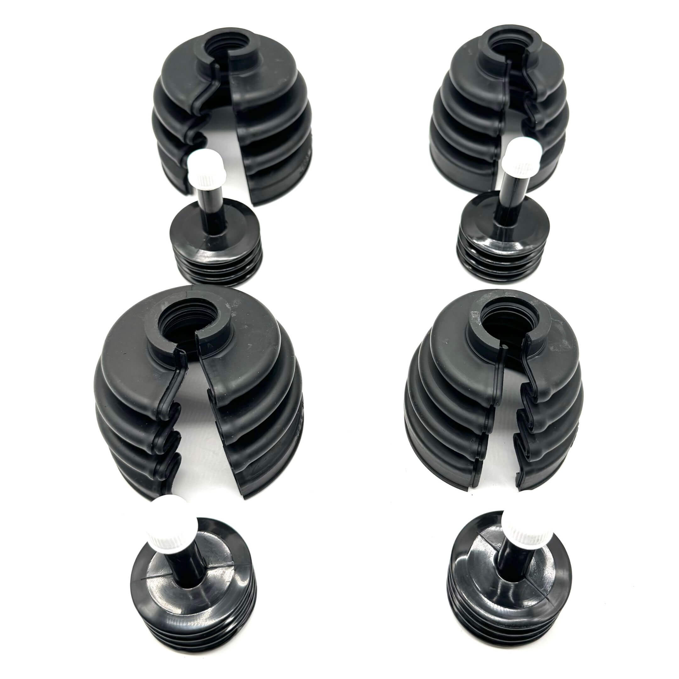 Inner & Outer Drive Shaft Split Boot Complete Kit for Subaru Sambar Truck TT1, TT2 Models 1999-2012, featuring black rubber boots with split design for easy installation.