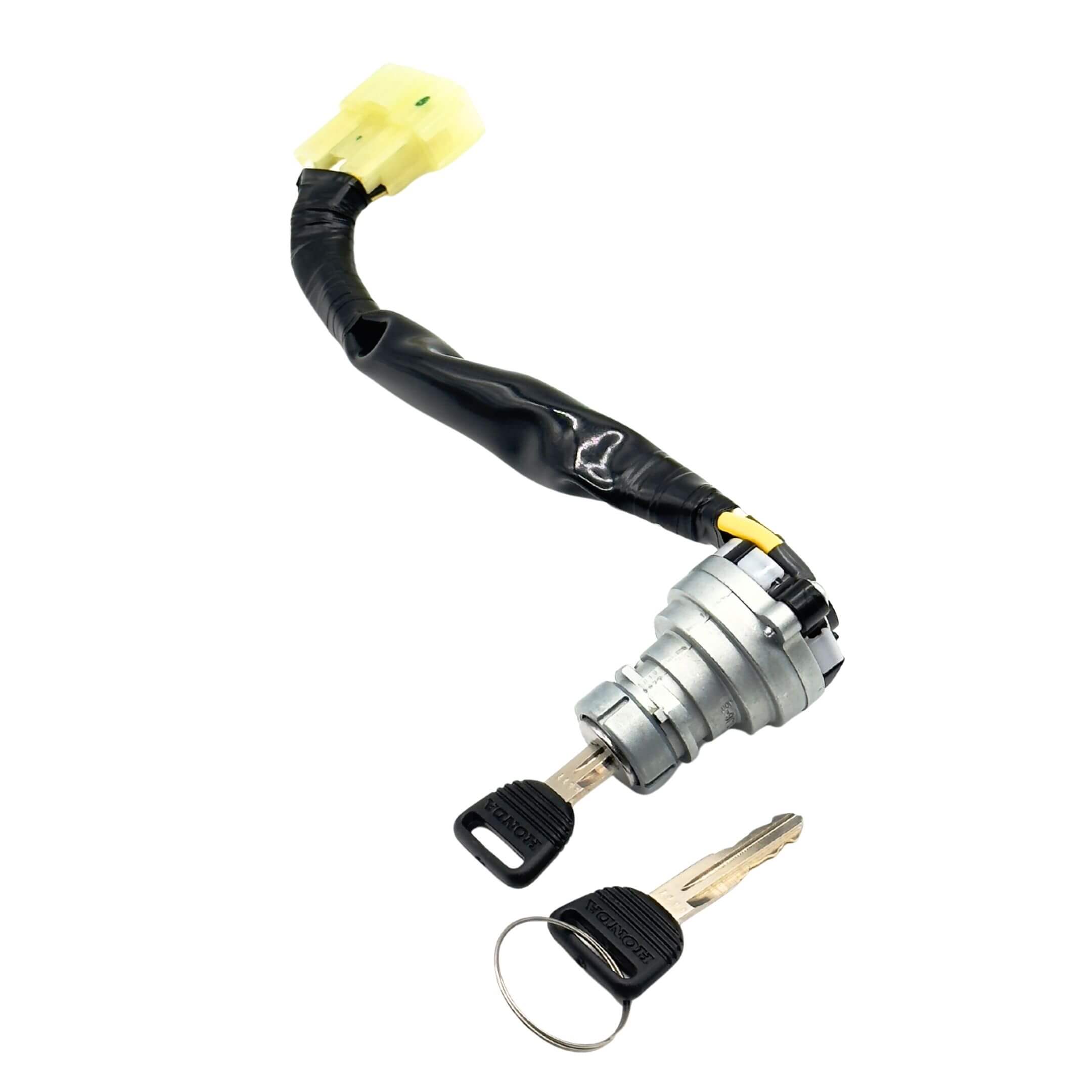 Ignition Switch Assembly with Key Cylinder for Honda Acty Van Models HH3, HH4 (1990-1999) featuring a durable metal construction and two keys.