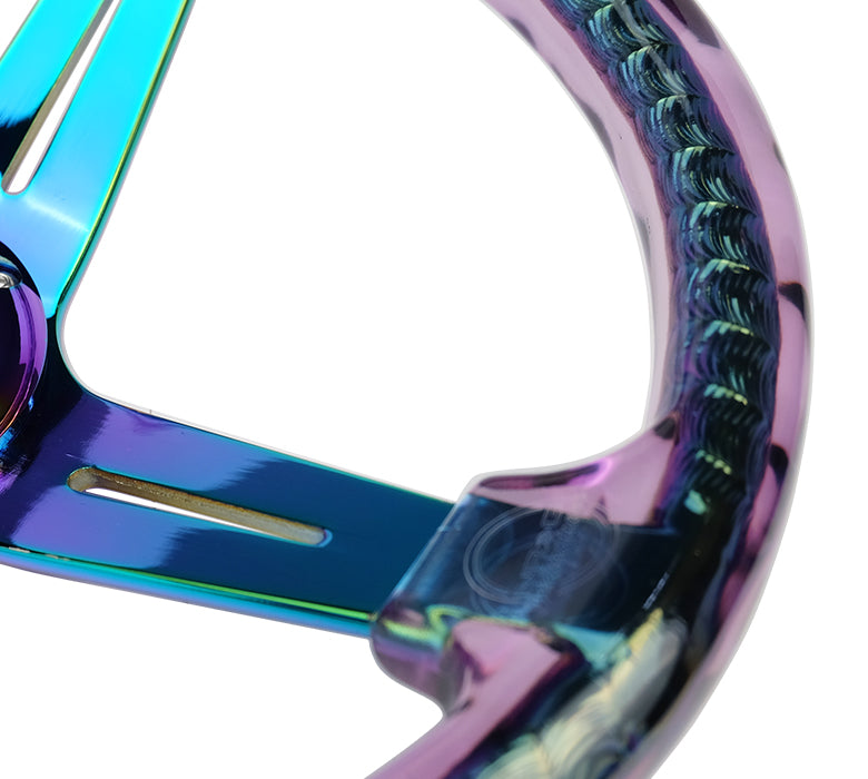 RST-027MC-PP Lustrous NeoChrome spoke finish reflecting light.