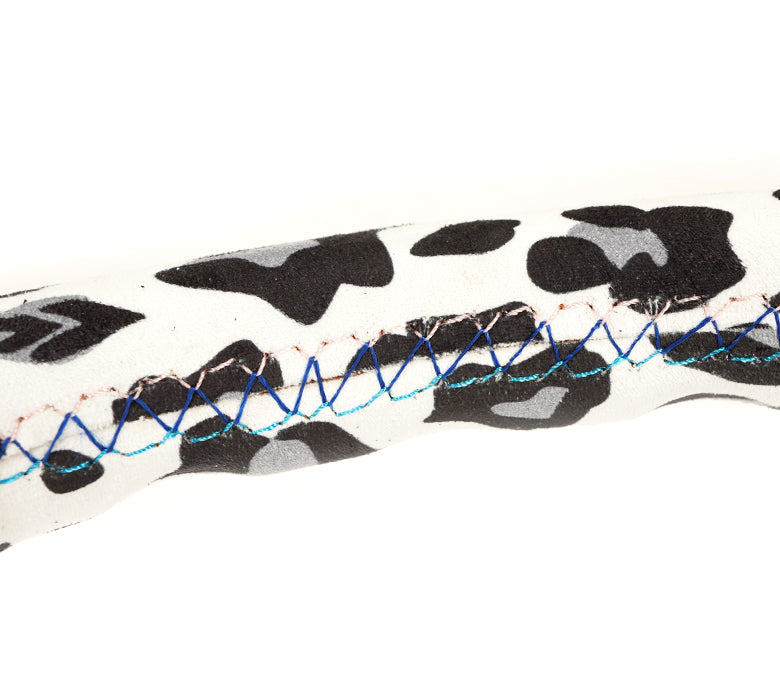 Close-up of Vegan Print on NRG Steering Wheel RST-036MB-SV-WT