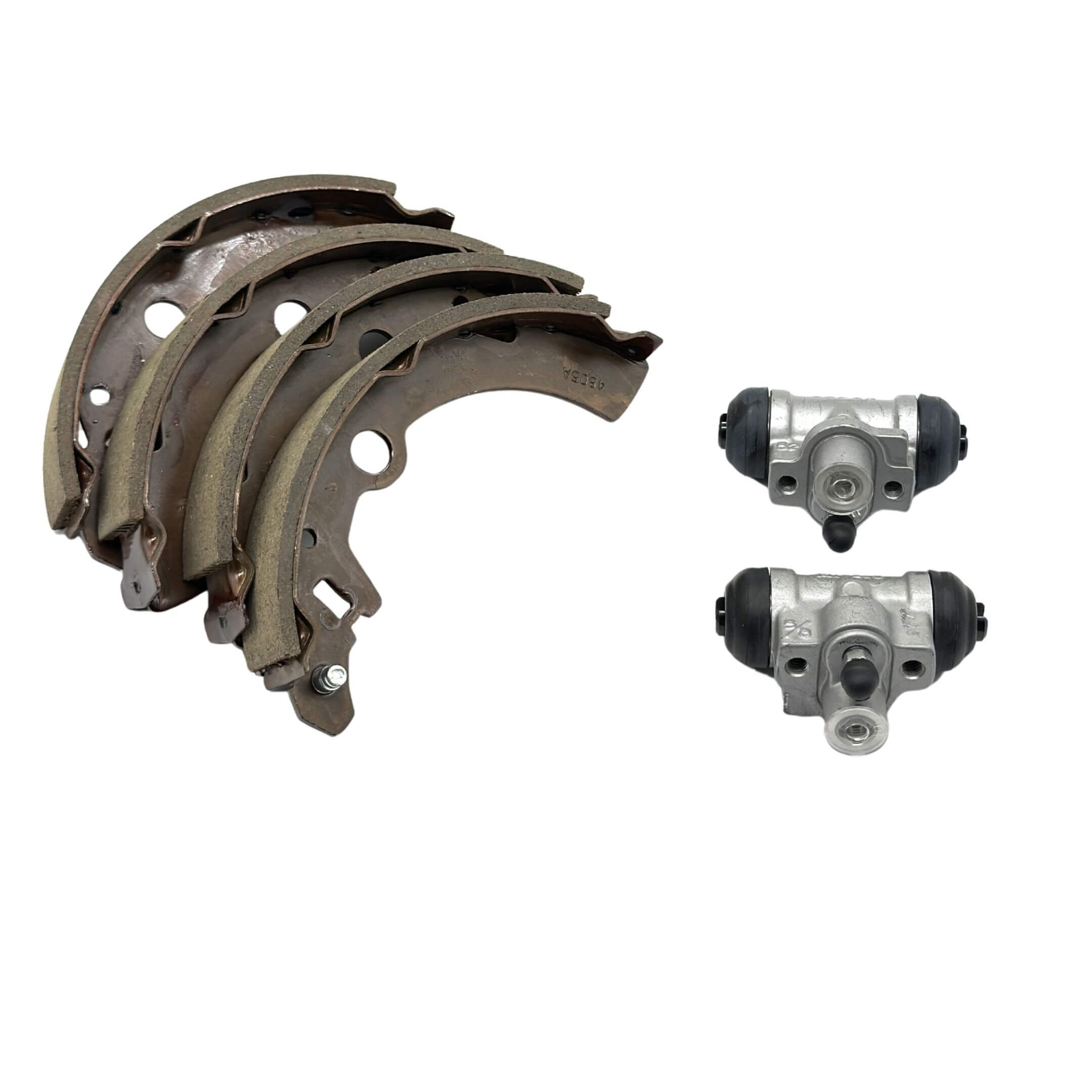 Brake Kit - 6 Piece - Rear Brakes with Drum Wheel Cylinder & Brake Shoes for Subaru Sambar Van TV1, TV2 Models 1999-2012, featuring durable metal components.