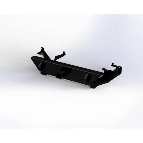 Black Daihatsu Hijet front track bumper with 2” receiver for S110P model, 1994-1998.