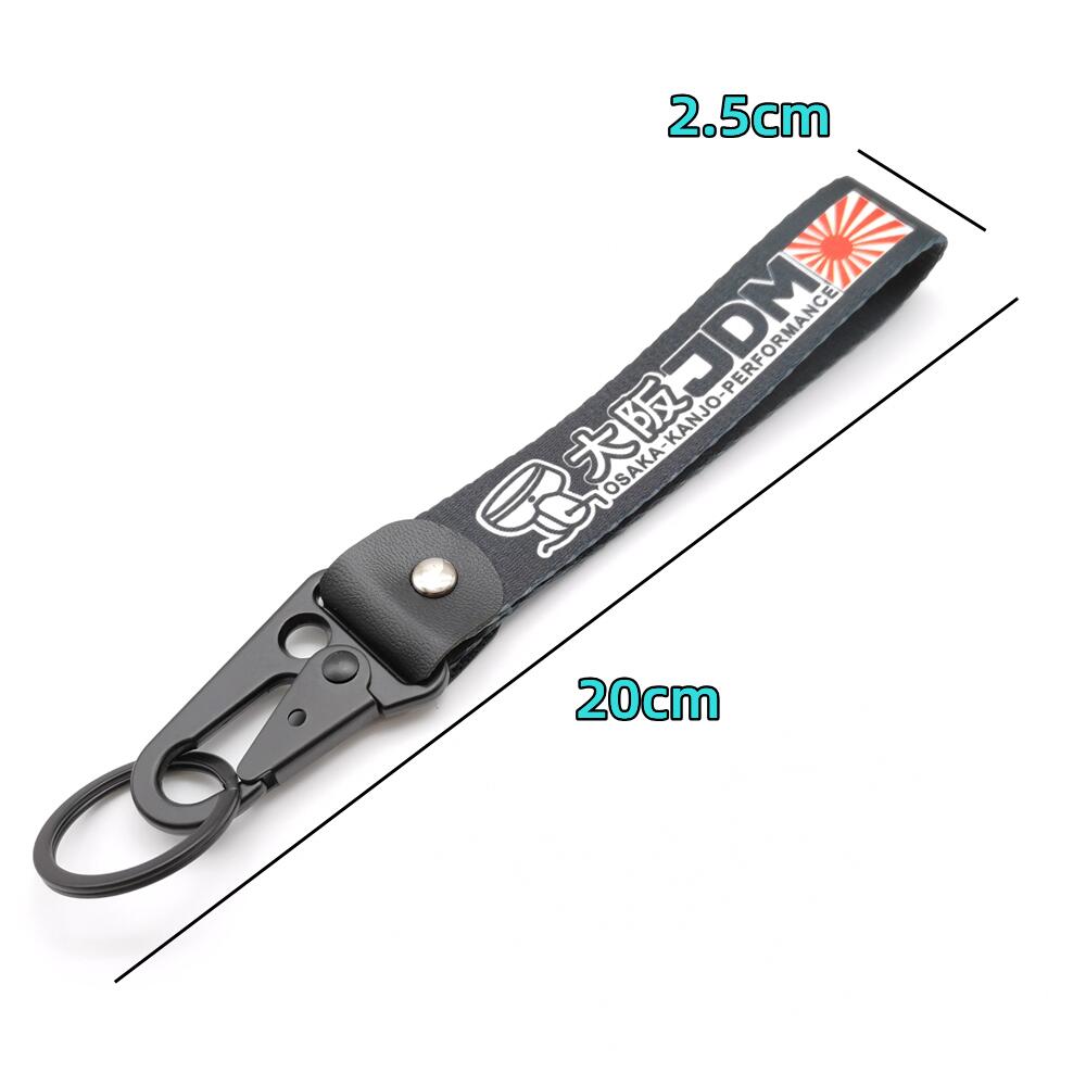 2.5 cm by 20 cm dimensions inspired JDM Style Car Keychain